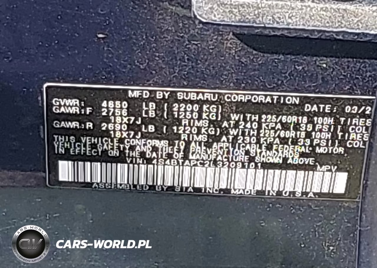2020 Subaru Outback Touring VIN:4S4BTAPC2L3209101 - 9