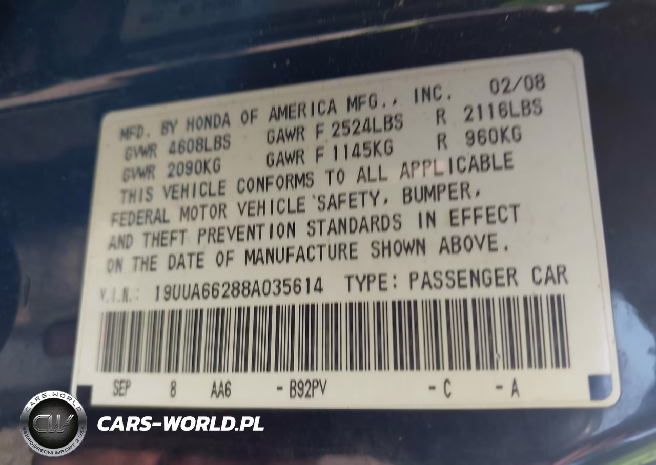 2008 Acura Tl 3.2 VIN:19UUA66288A035614 - 9