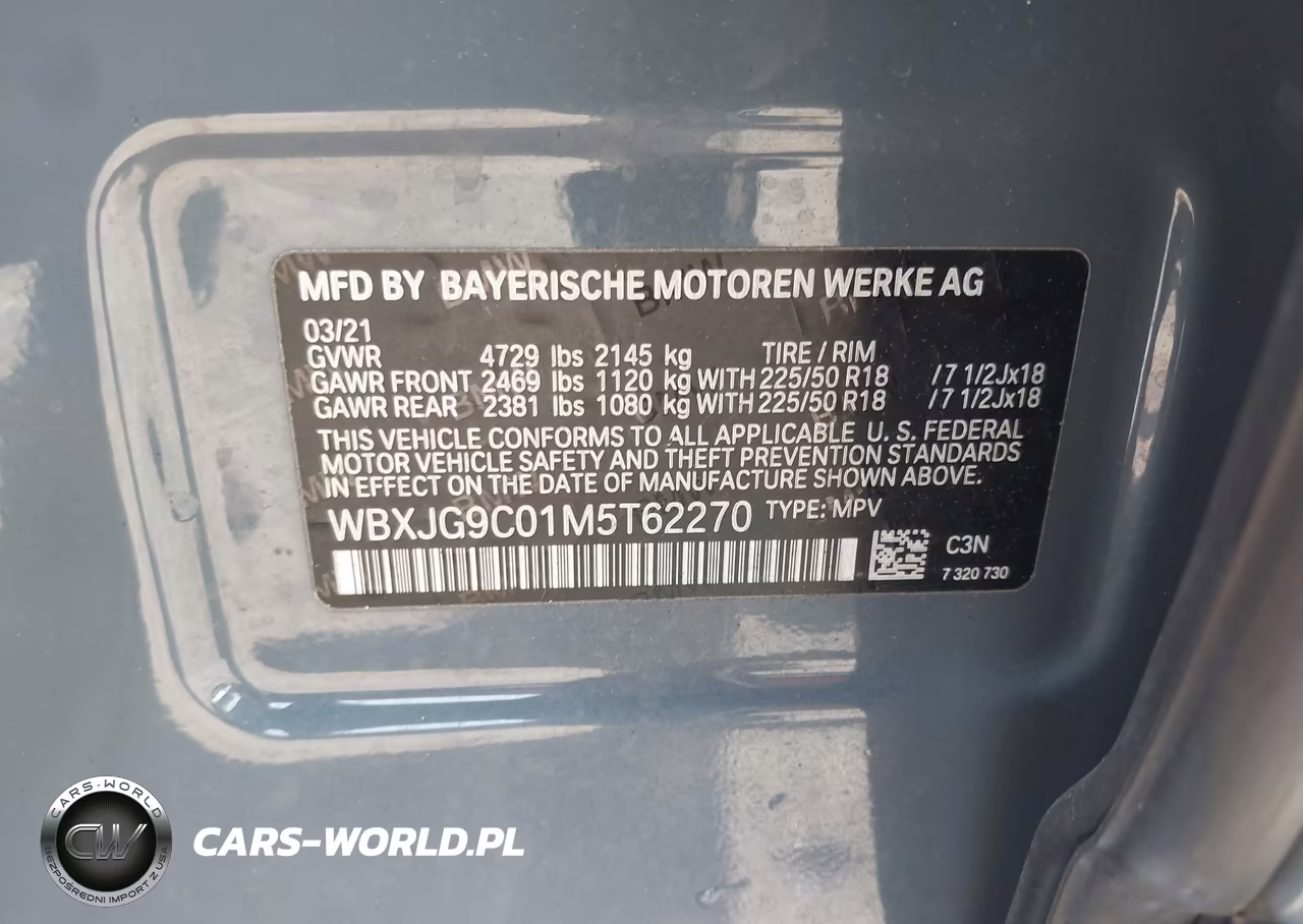 2021 BMW X1 xDrive28I VIN:WBXJG9C01M5T62270 - 9