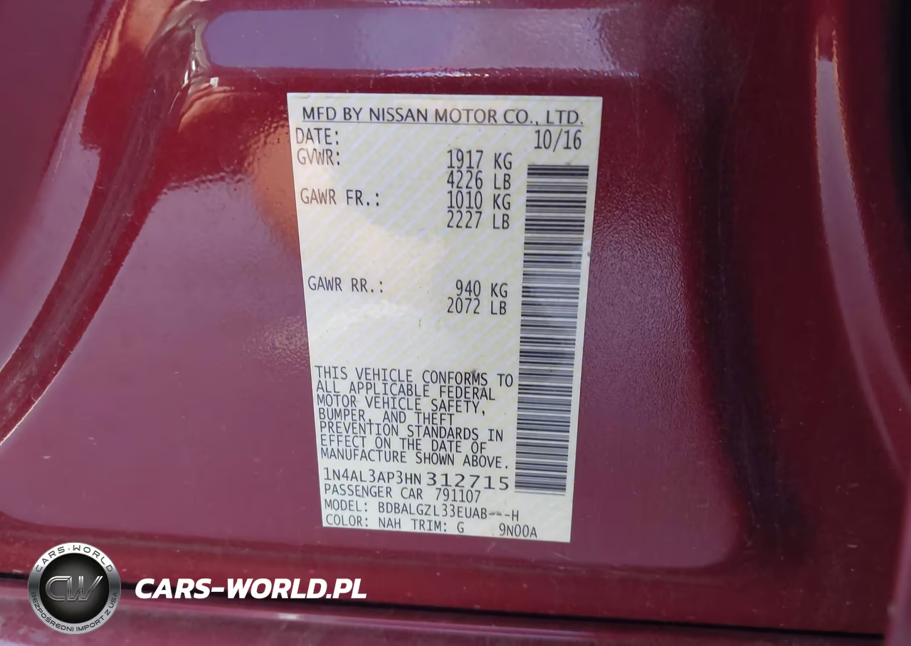 2017 Nissan Altima 2.5 S VIN:1N4AL3AP3HN312715 - 9
