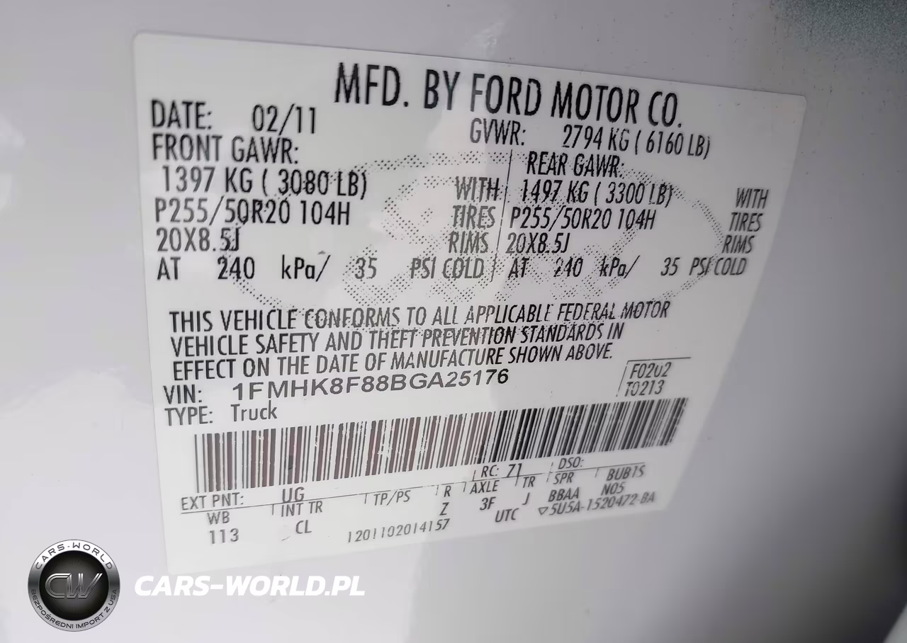 2011 Ford Explorer Limited VIN:1FMHK8F88BGA25176 - 9