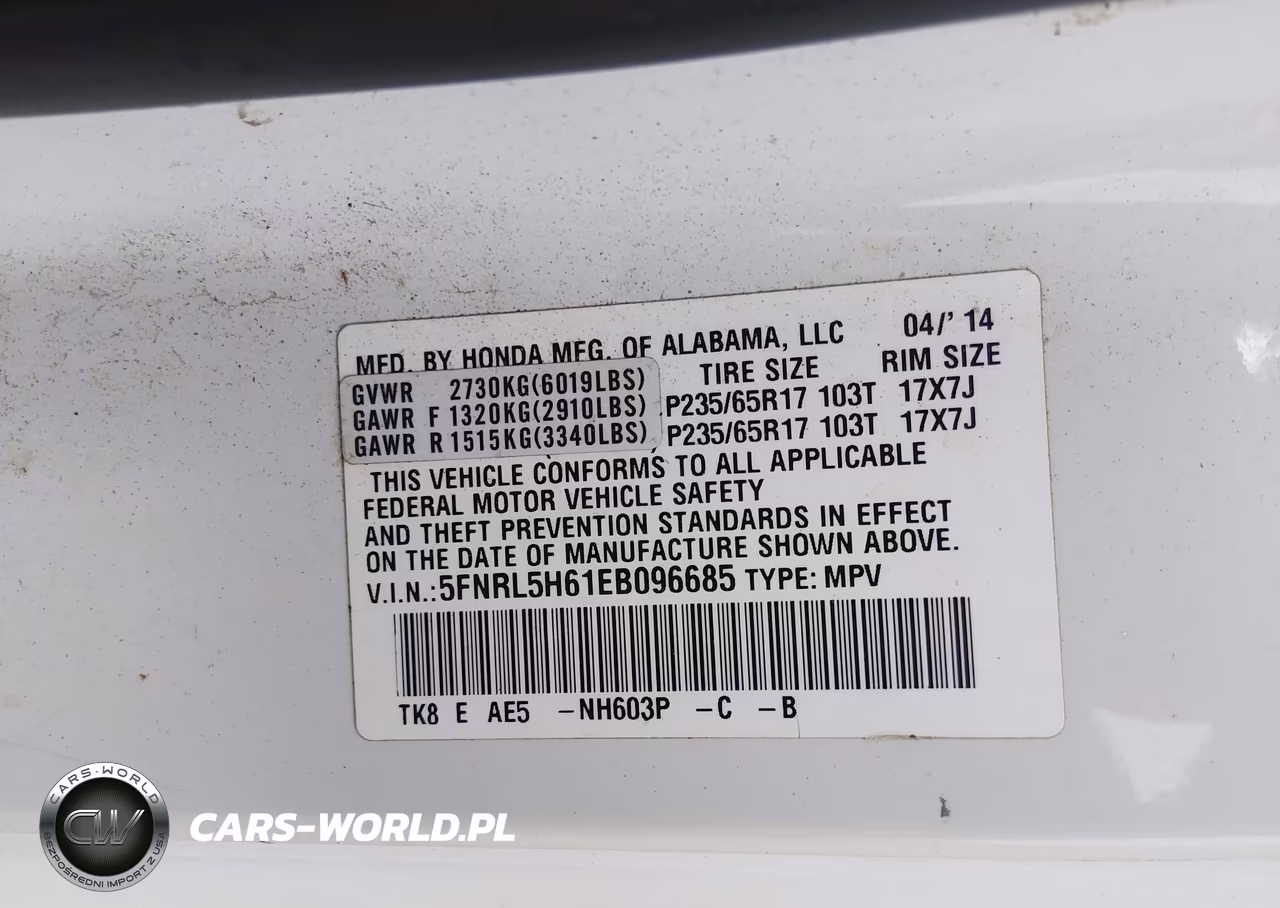 2014 Honda Odyssey Ex-L VIN:5FNRL5H61EB096685 - 9