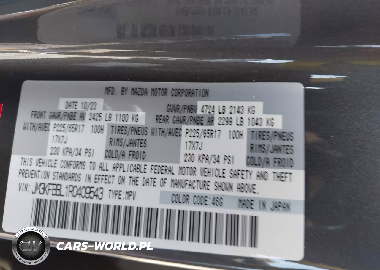 2024 Mazda Cx-5 2.5 S Select VIN:JM3KFBBL1R0409543 - 9