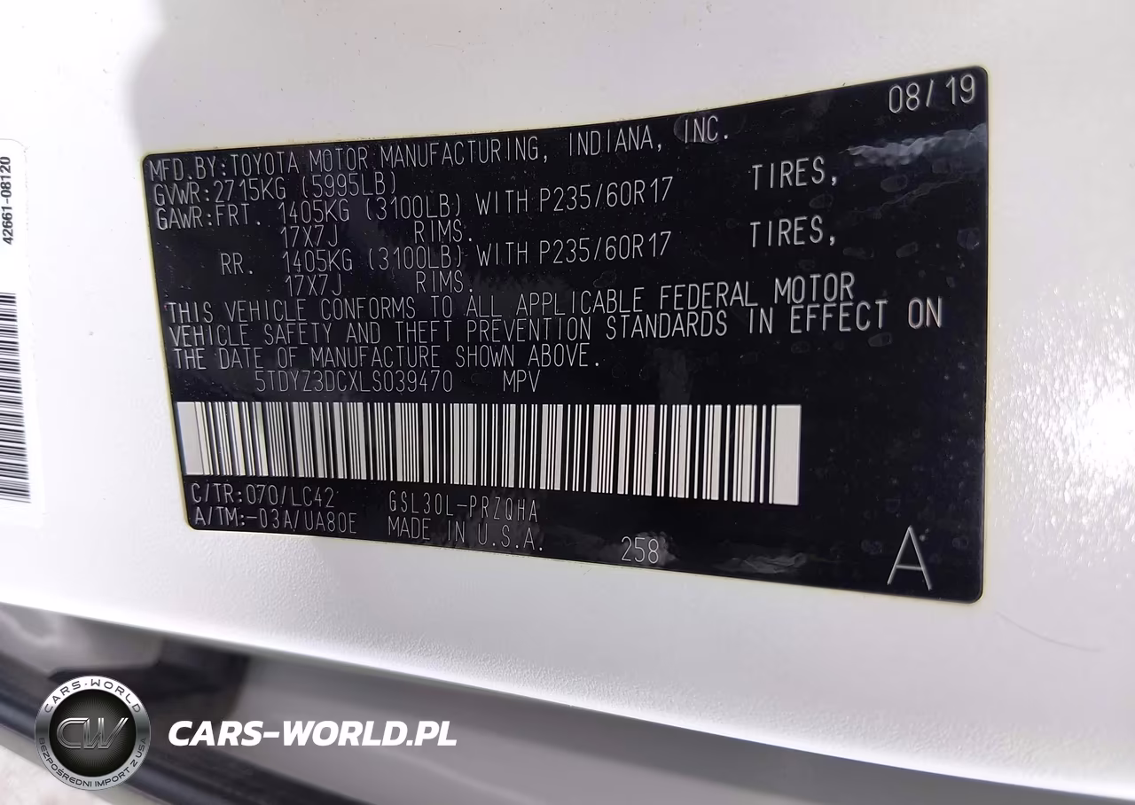 2020 Toyota Sienna Xle Premium VIN:5TDYZ3DCXLS039470 - 9