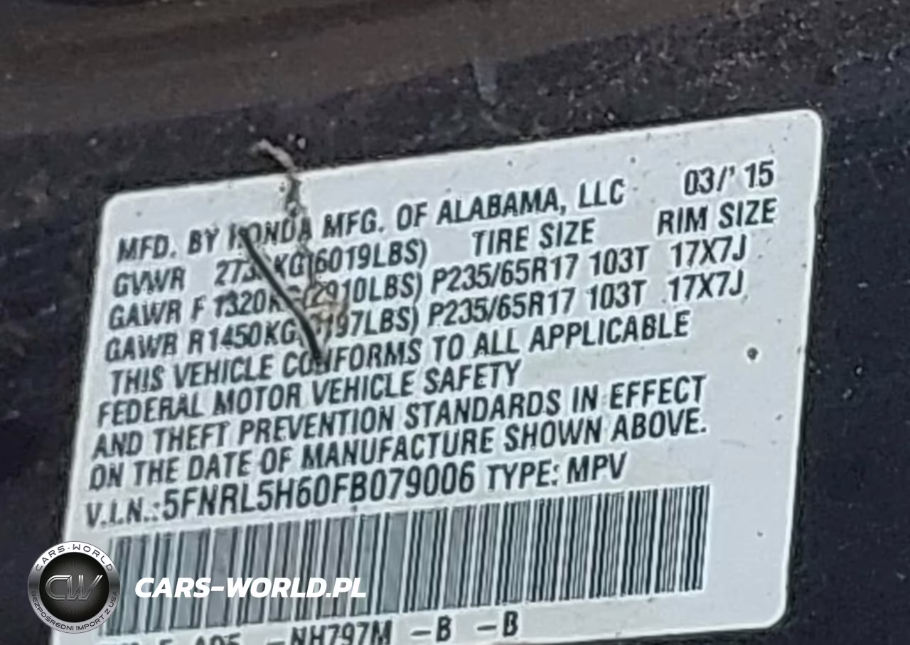 2015 Honda Odyssey Ex-L VIN:5FNRL5H60FB079006 - 9