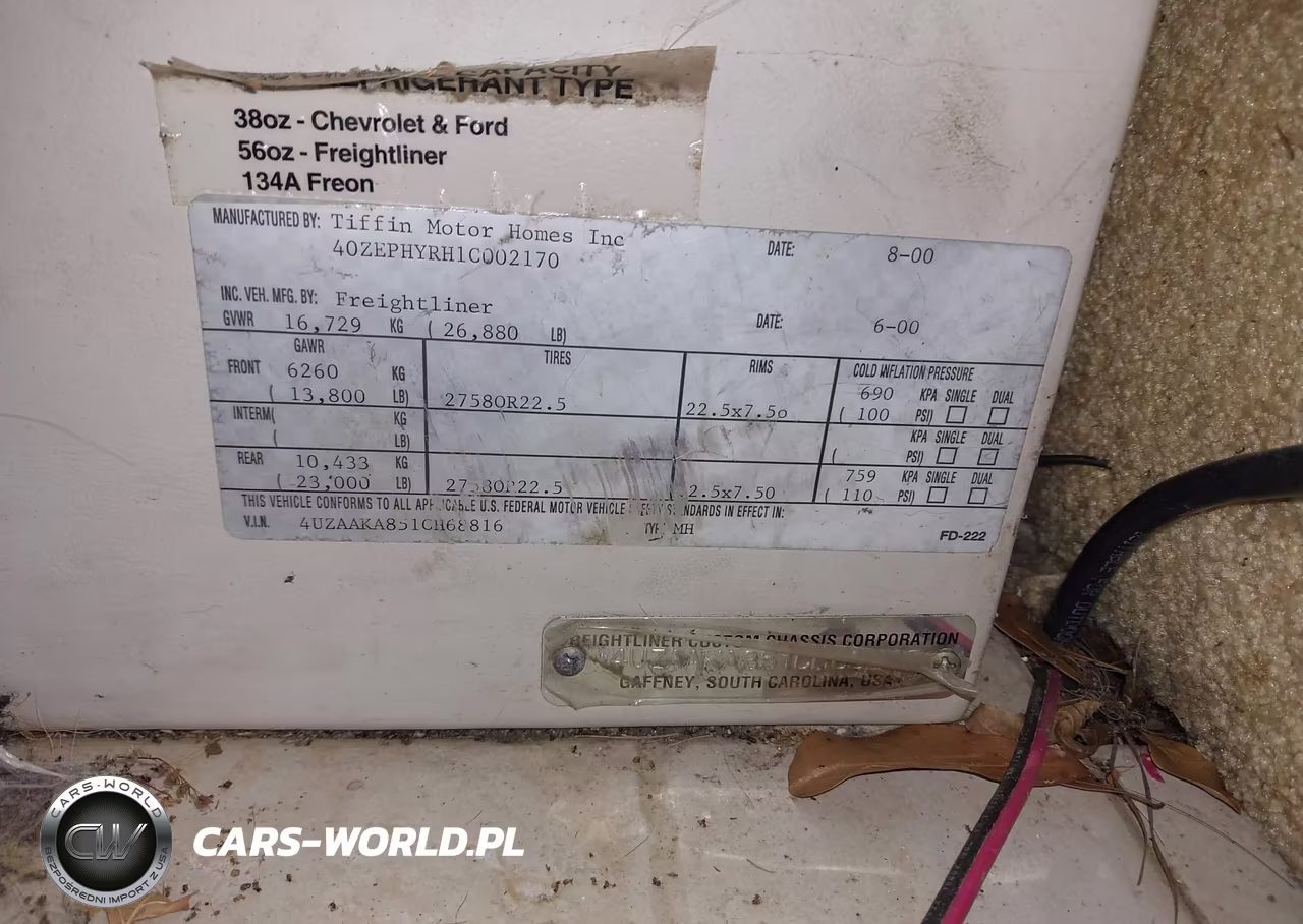 2001 Freightliner Chassis Vcl VIN:4UZAAKA851CH68816 - 9