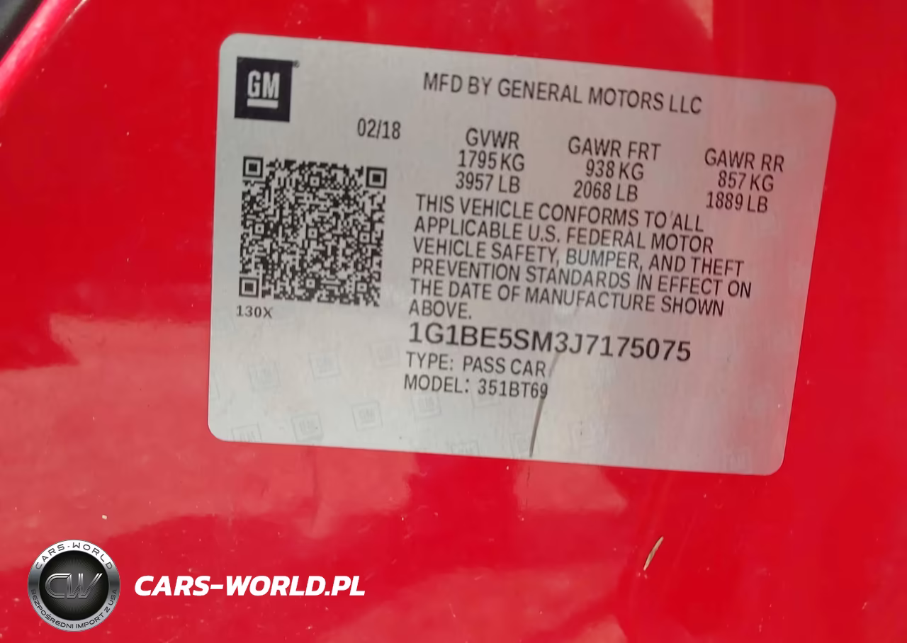 2018 Chevrolet Cruze Lt Auto VIN:1G1BE5SM3J7175075 - 9