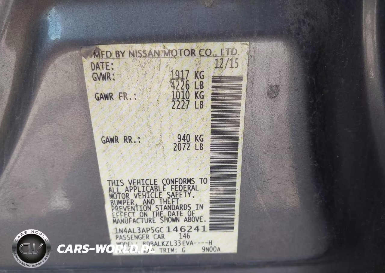 2016 Nissan Altima 2.5 Sv VIN:1N4AL3AP5GC146241 - 9