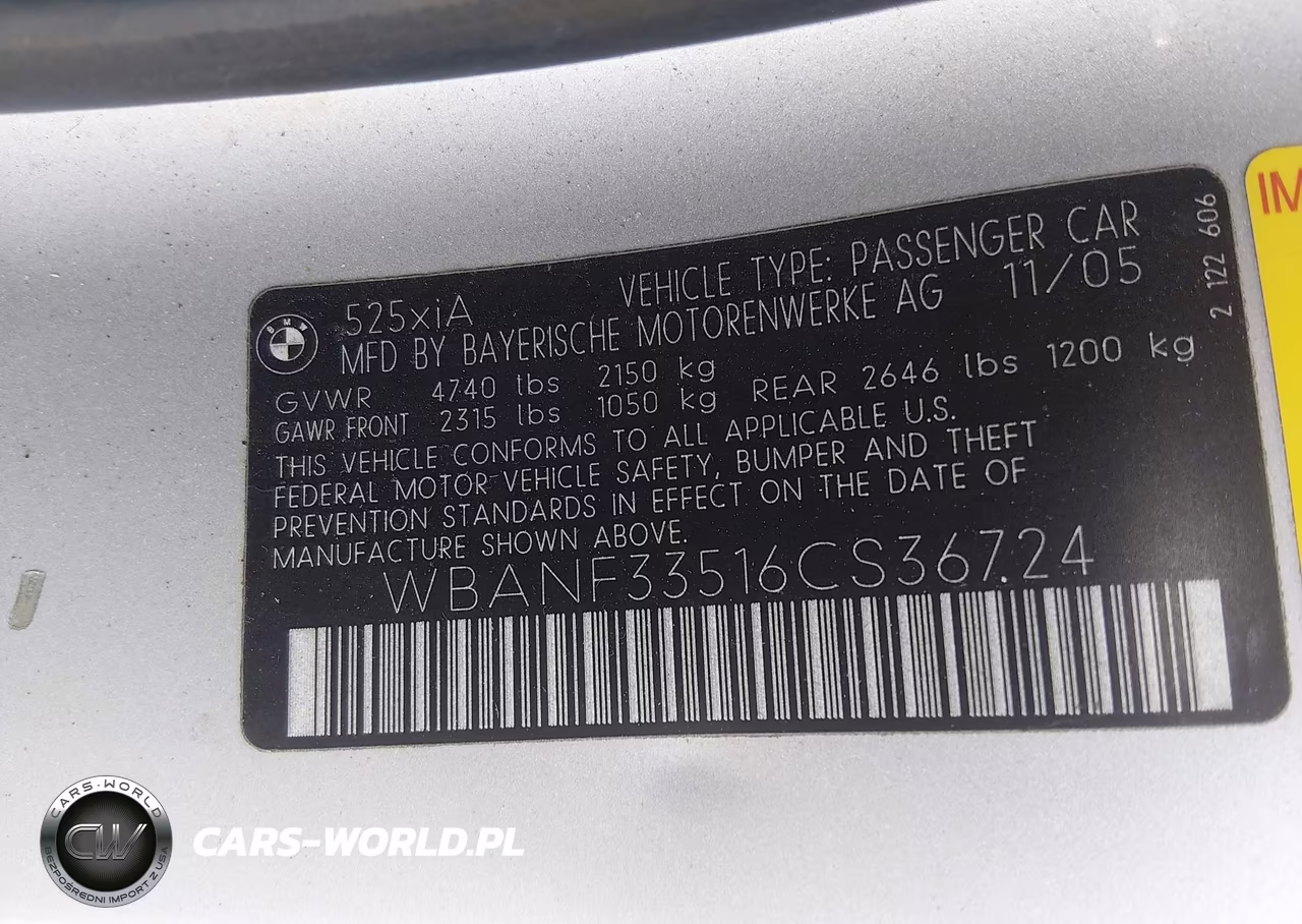2006 BMW 525Xi VIN:WBANF33516CS36724 - 9