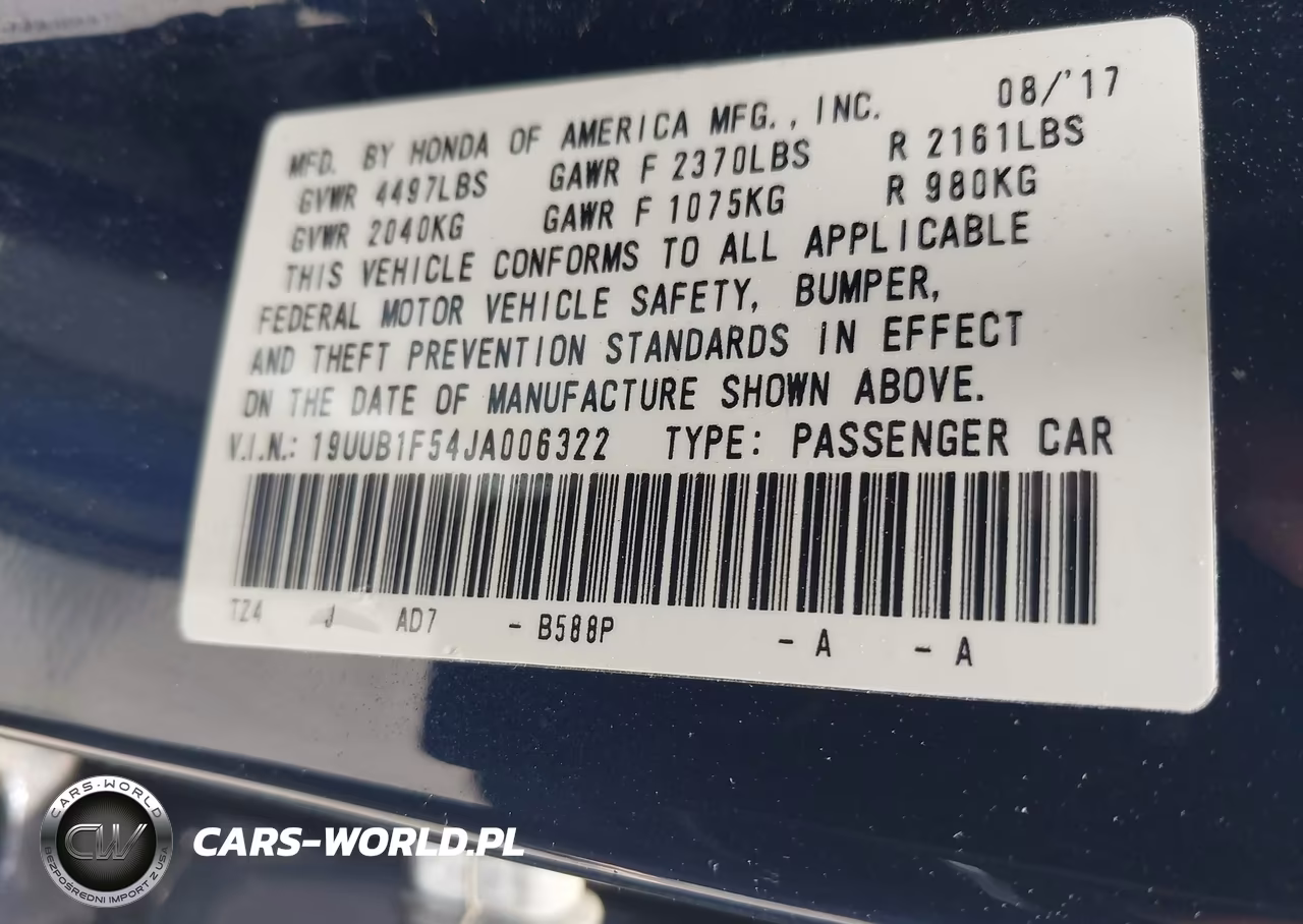 2018 Acura Tlx Tech Pkg VIN:19UUB1F54JA006322 - 9