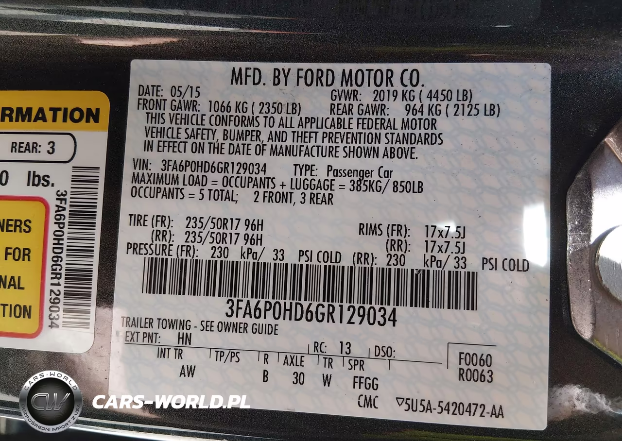 2016 Ford Fusion Se VIN:3FA6P0HD6GR129034 - 9
