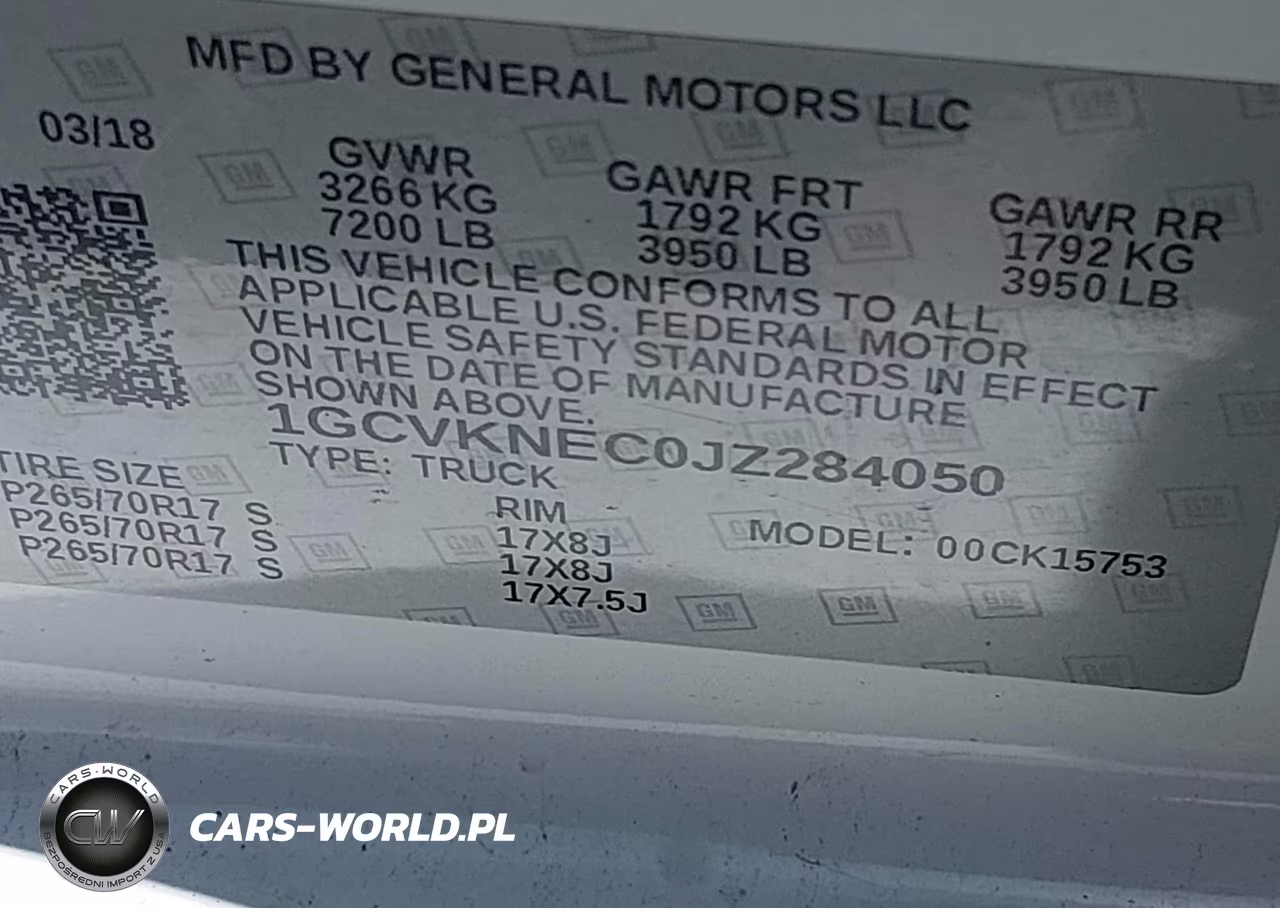 CHEVROLET 1500 SILVE VIN:1GCVKNEC0JZ284050 - 9