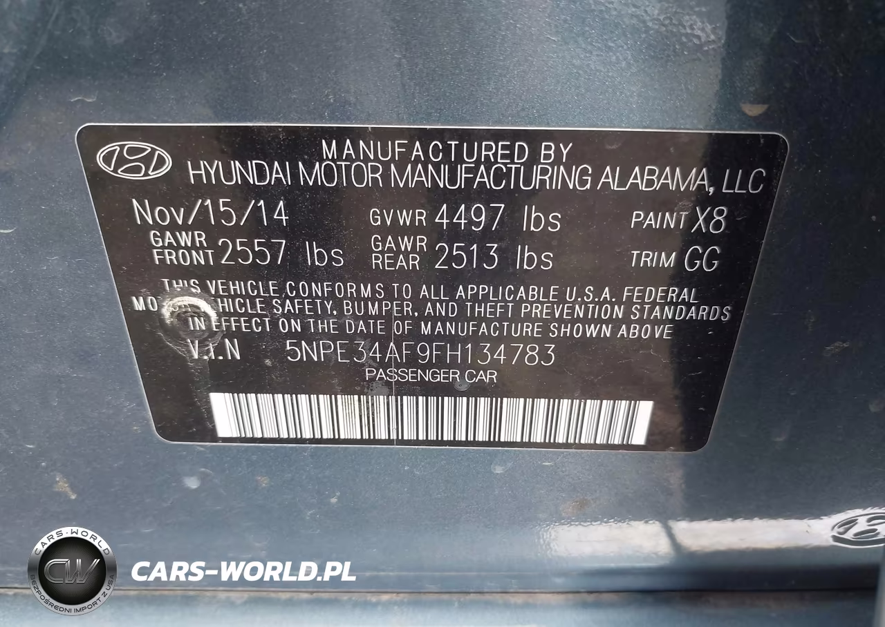 2015 Hyundai Sonata Sport VIN:5NPE34AF9FH134783 - 9