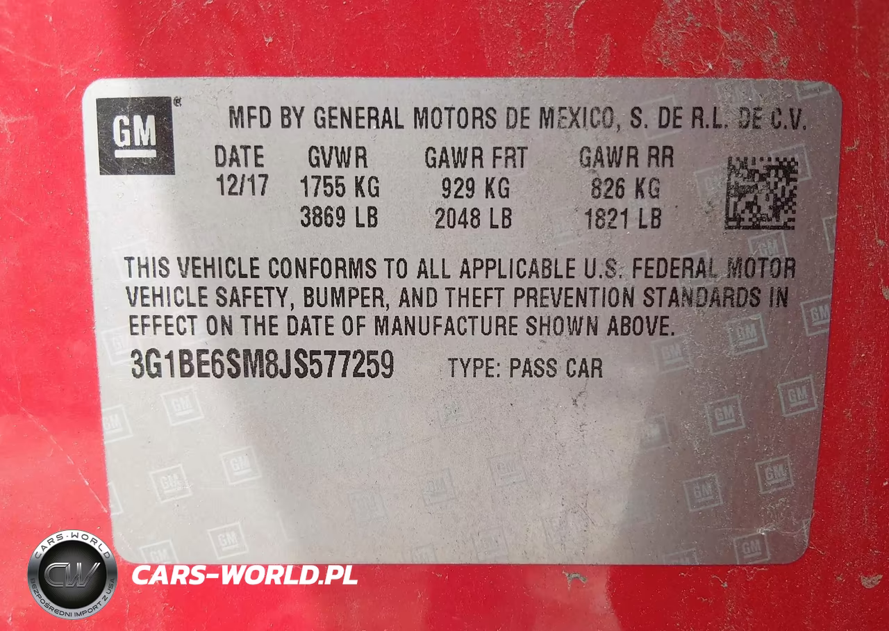 2018 Chevrolet Cruze Lt Auto VIN:3G1BE6SM8JS577259 - 9