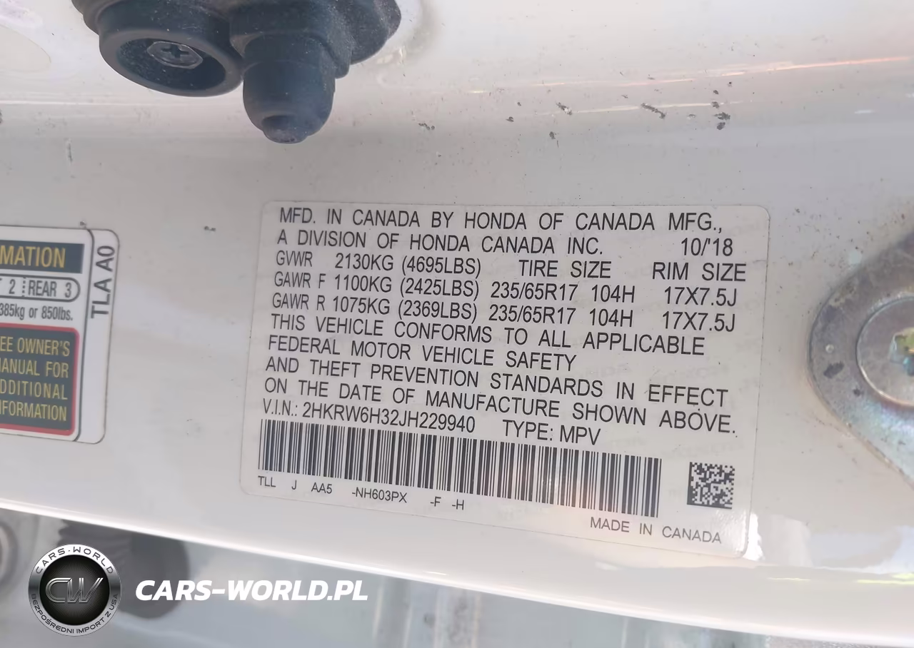 2018 Honda Cr-V Lx VIN:2HKRW6H32JH229940 - 9