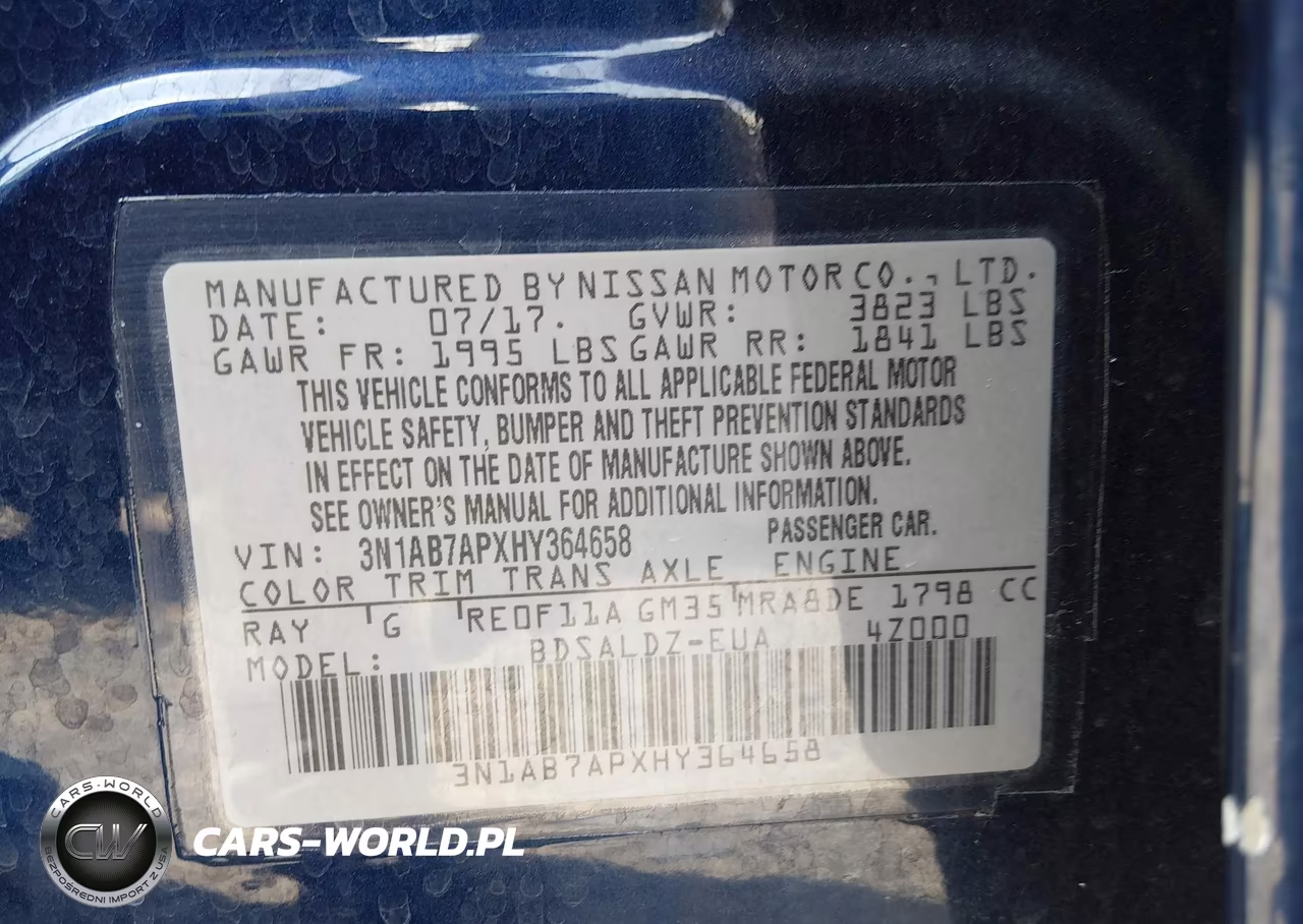 2017 Nissan Sentra Sv VIN:3N1AB7APXHY364658 - 9