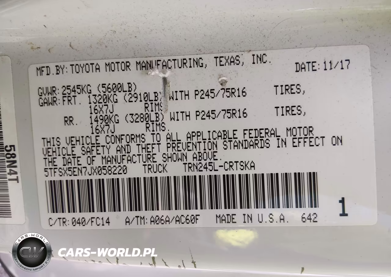 2018 Toyota Tacoma Sr5 VIN:5TFSX5EN7JX058220 - 9