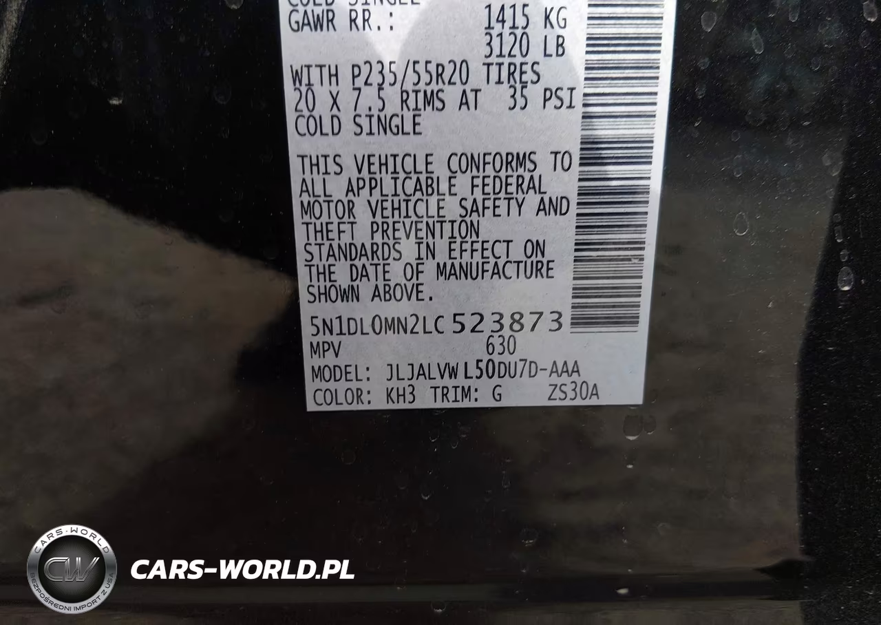 2020 Infiniti Qx60 Luxe VIN:5N1DL0MN2LC523873 - 9