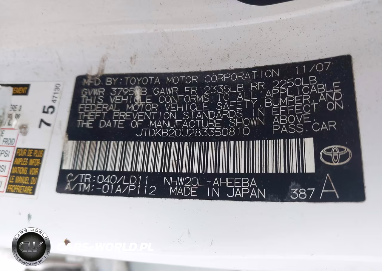 2008 Toyota Prius VIN:JTDKB20U283350810 - 9