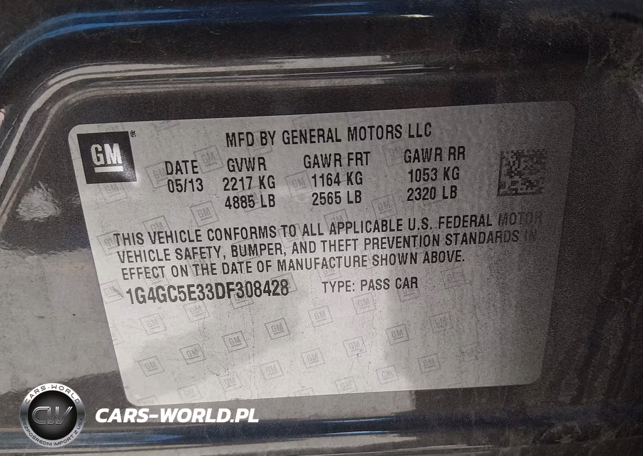 2013 Buick Lacrosse Leather Group VIN:1G4GC5E33DF308428 - 9