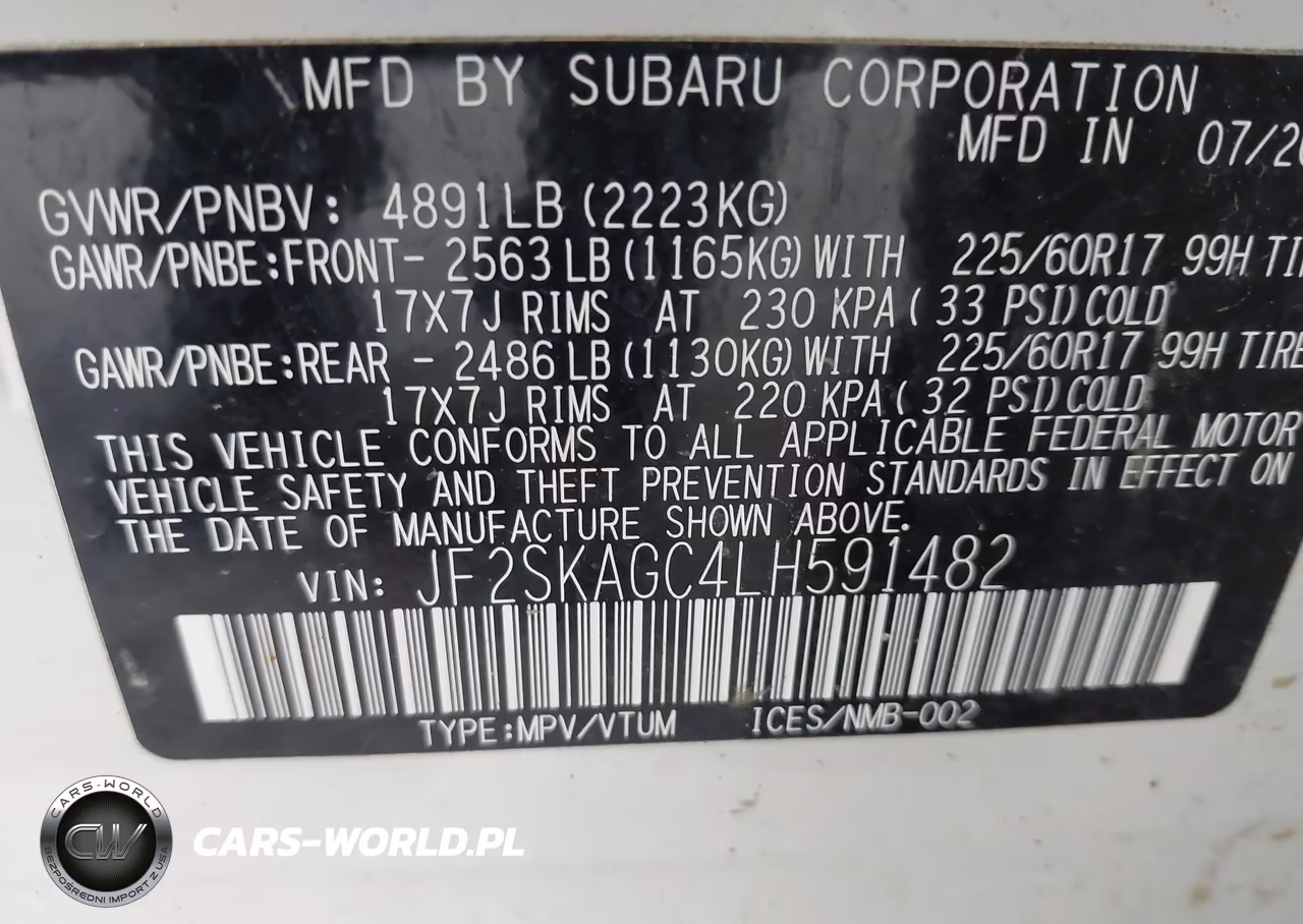 2020 Subaru Forester Premium VIN:JF2SKAGC4LH591482 - 9