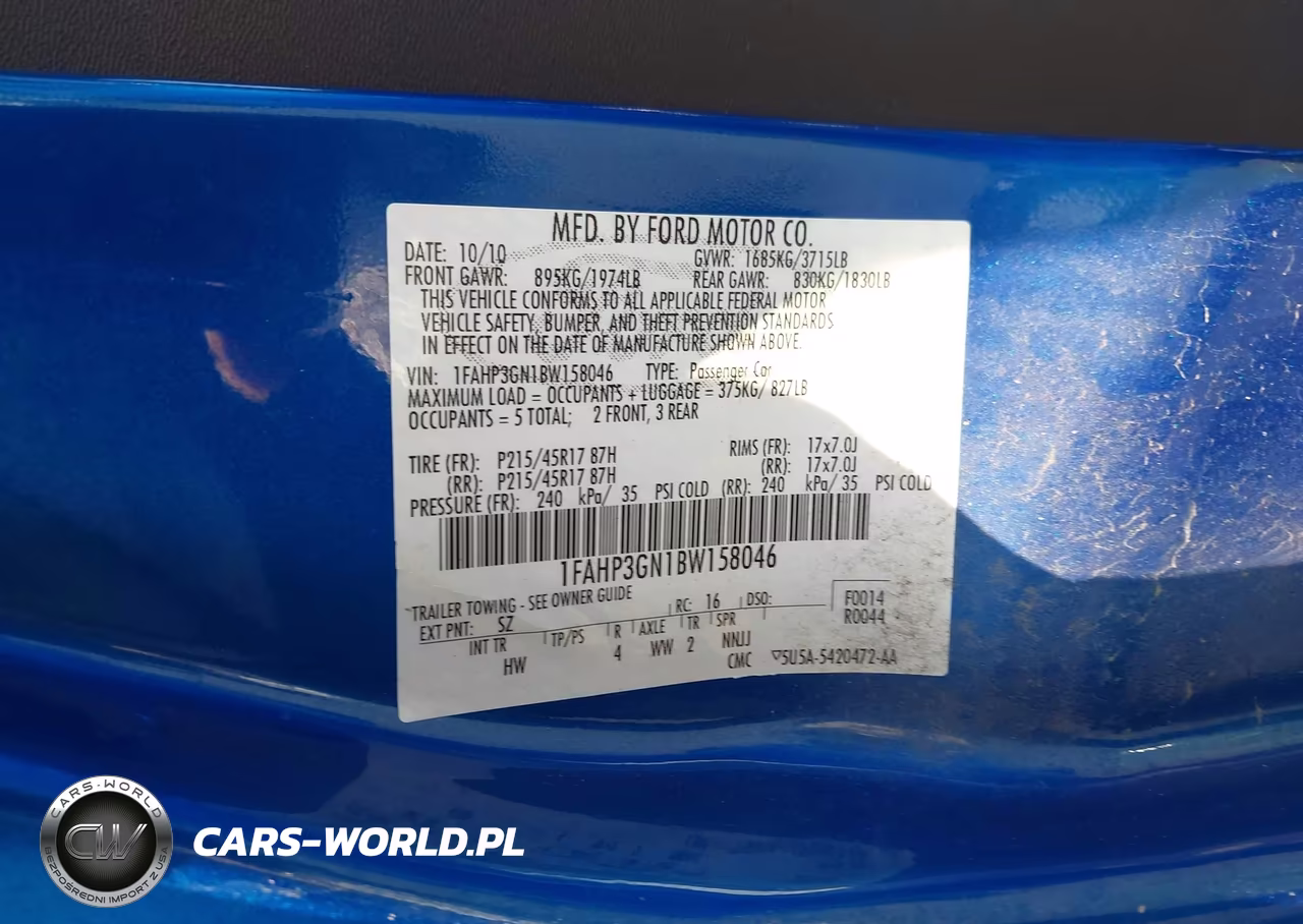 2011 Ford Focus Ses VIN:1FAHP3GN1BW158046 - 9