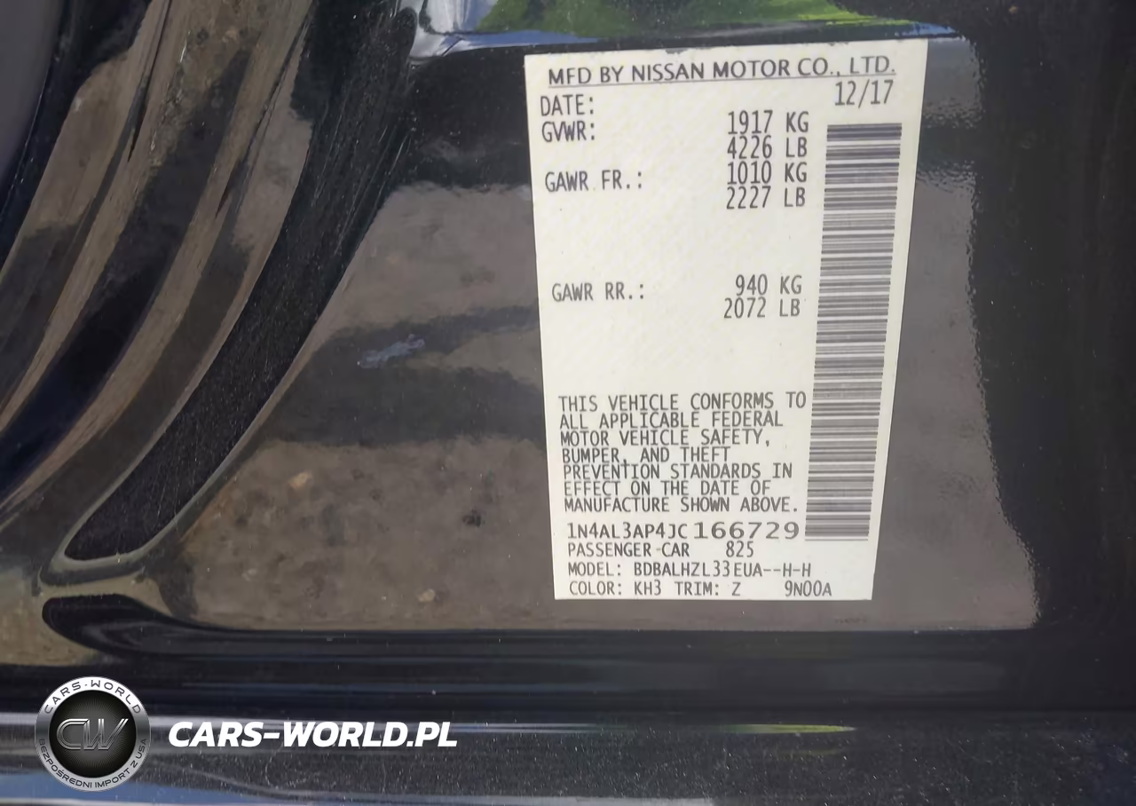 2018 Nissan Altima 2.5 Sr VIN:1N4AL3AP4JC166729 - 9