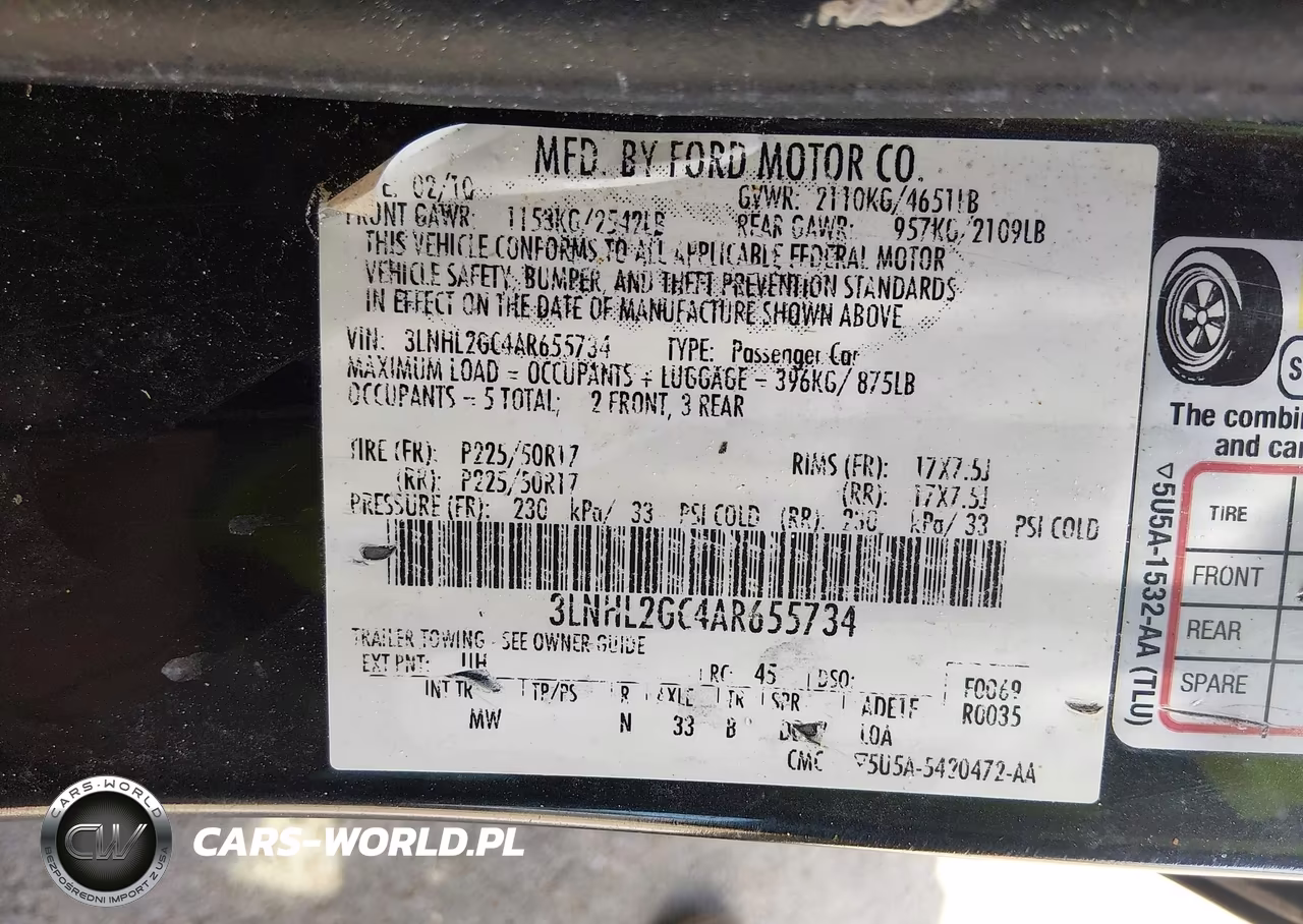 2010 Lincoln Mkz VIN:3LNHL2GC4AR655734 - 9