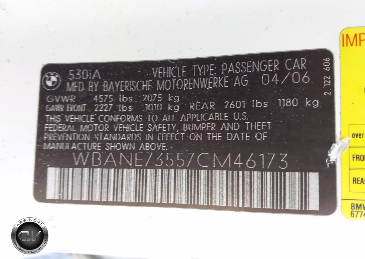2007 BMW 530I VIN:WBANE73557CM46173 - 9
