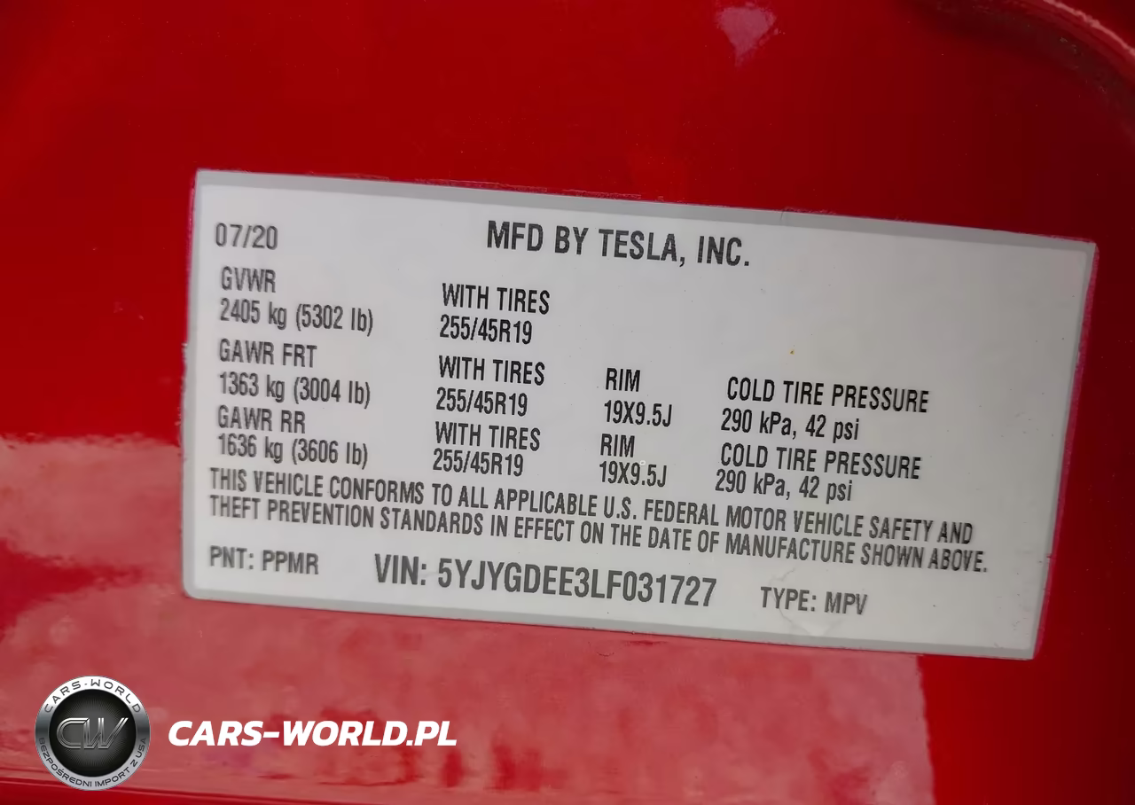 2020 Tesla Model Y Long Range Dual Motor All-Wheel Drive VIN:5YJYGDEE3LF031727 - 9