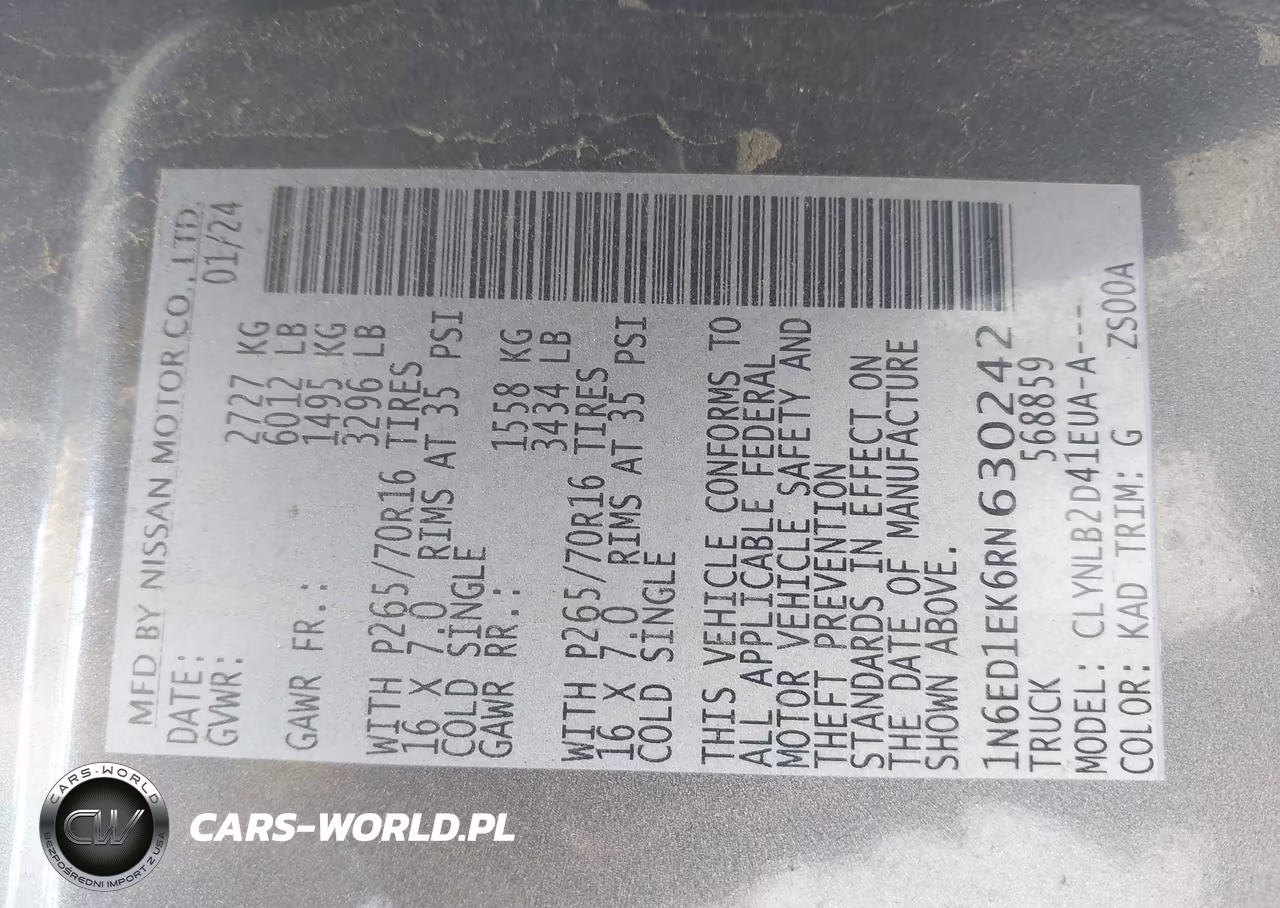 2024 Nissan Frontier Sv 4X4 VIN:1N6ED1EK6RN630242 - 9