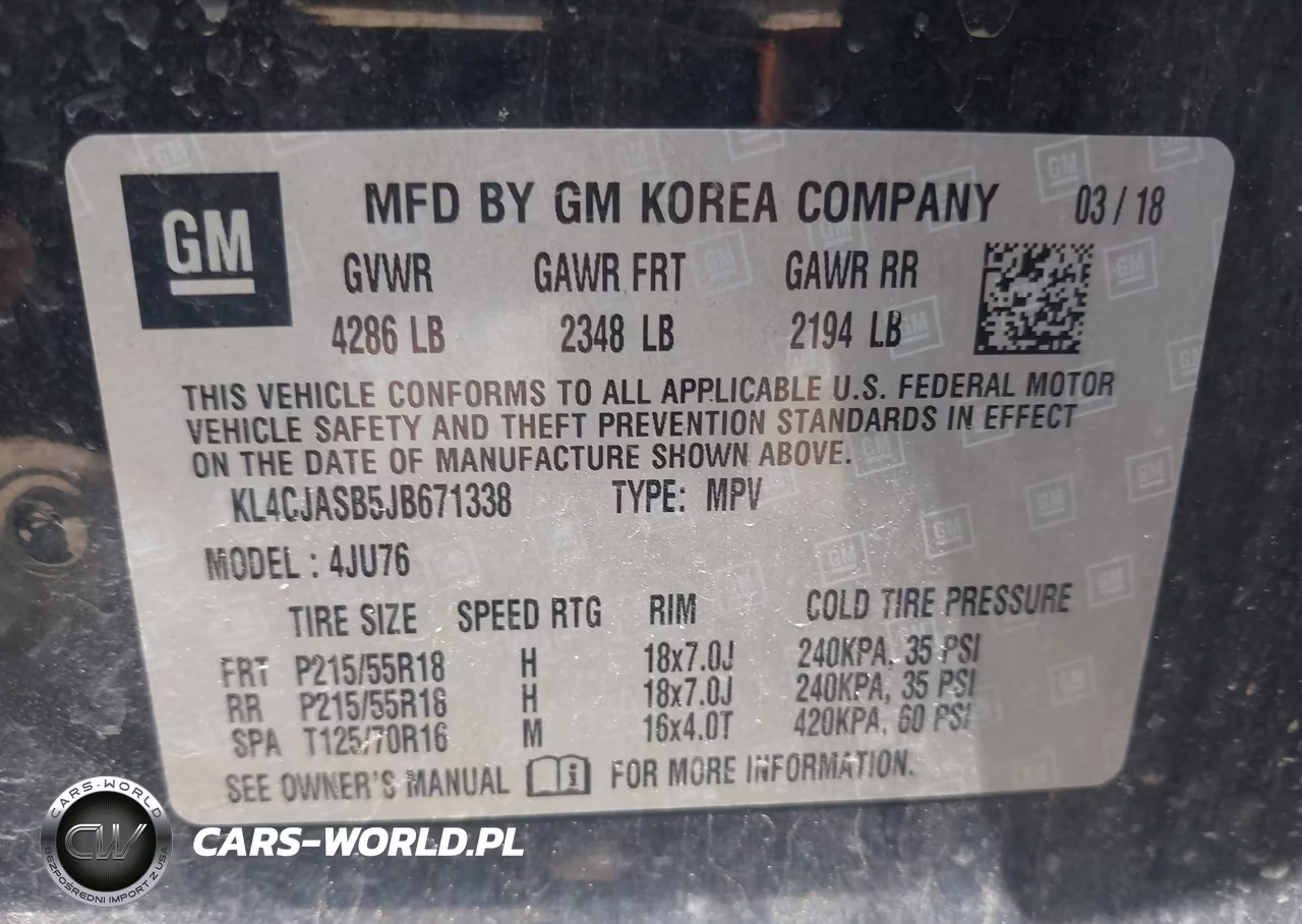 2018 Buick Encore Preferred VIN:KL4CJASB5JB671338 - 9
