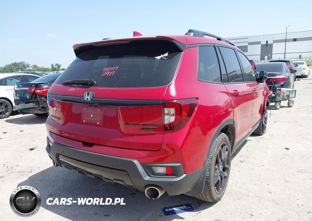 2024 Honda Passport Awd Black VIN:5FNYF8H85RB015778 - 4