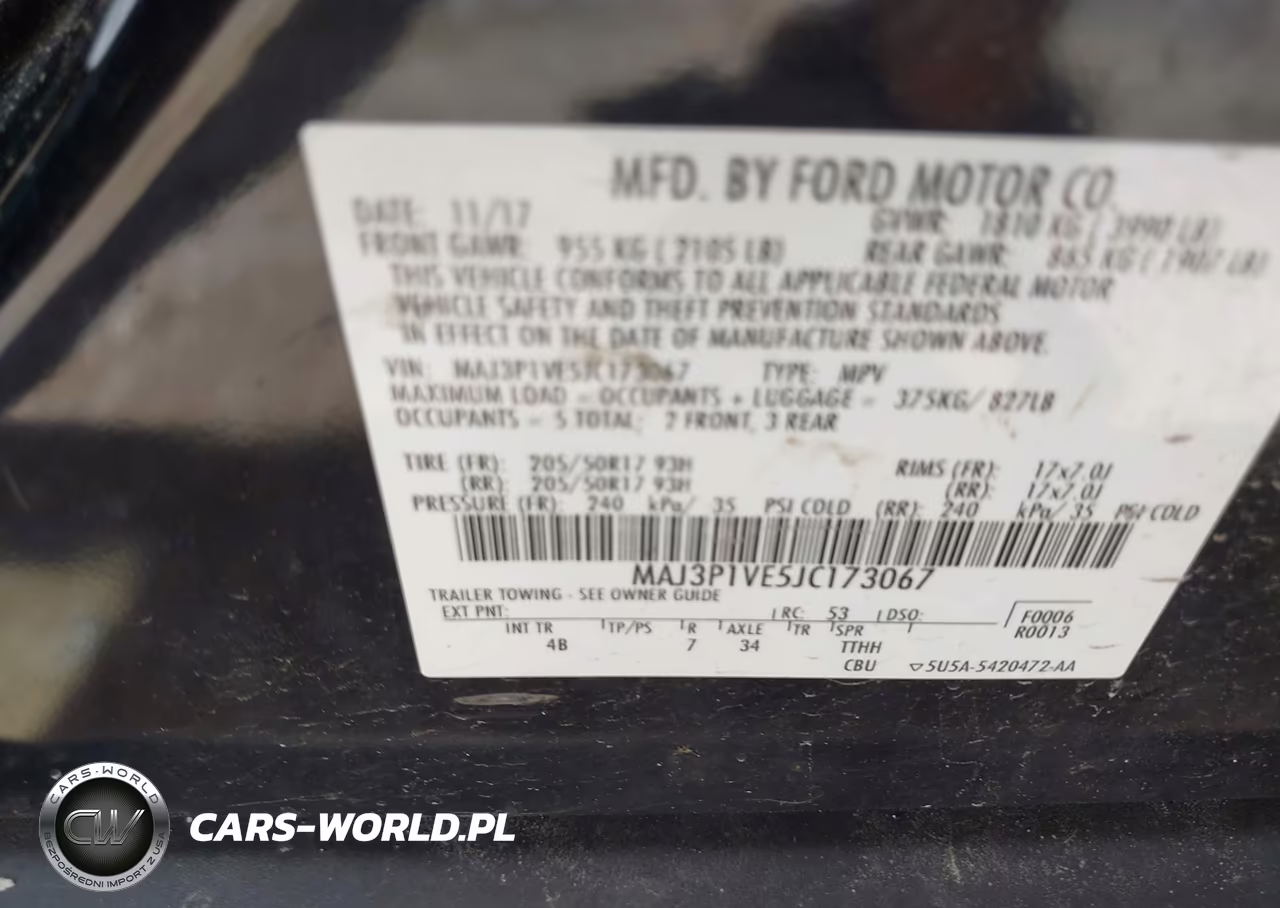 2018 Ford Ecosport Titanium VIN:MAJ3P1VE5JC173067 - 9