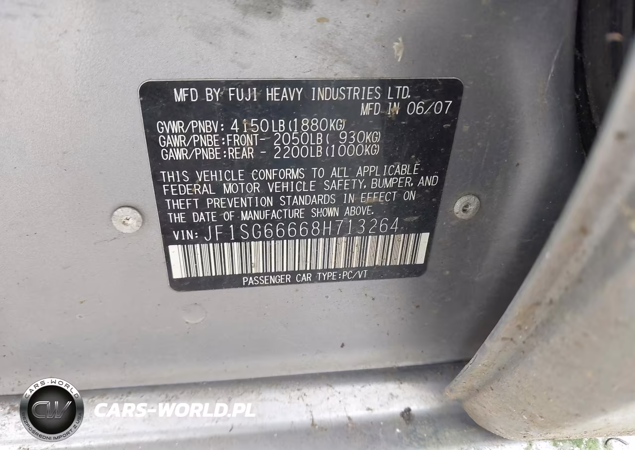 2008 Subaru Forester Sports 2.5X VIN:JF1SG66668H713264 - 9