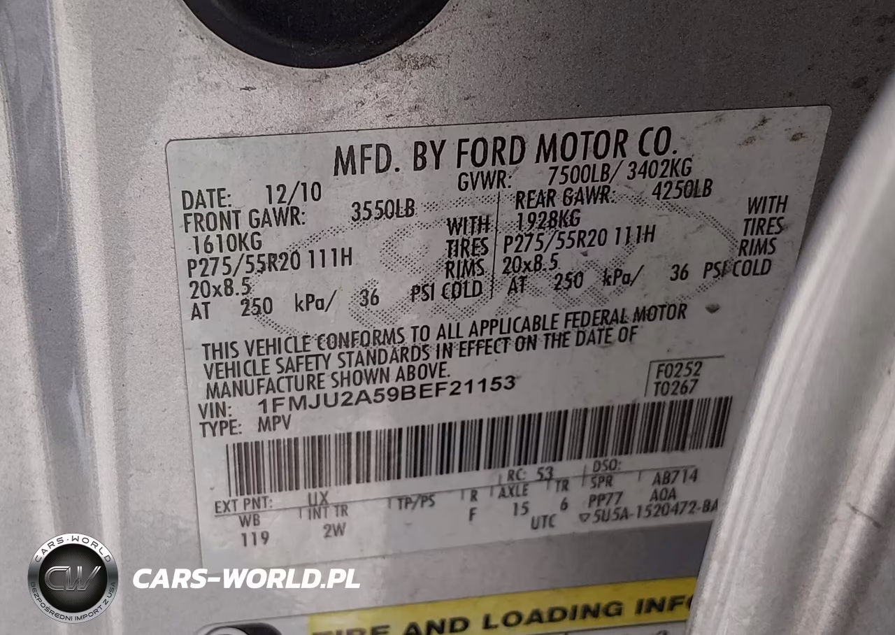 2011 Ford Expedition Limited VIN:1FMJU2A59BEF21153 - 9