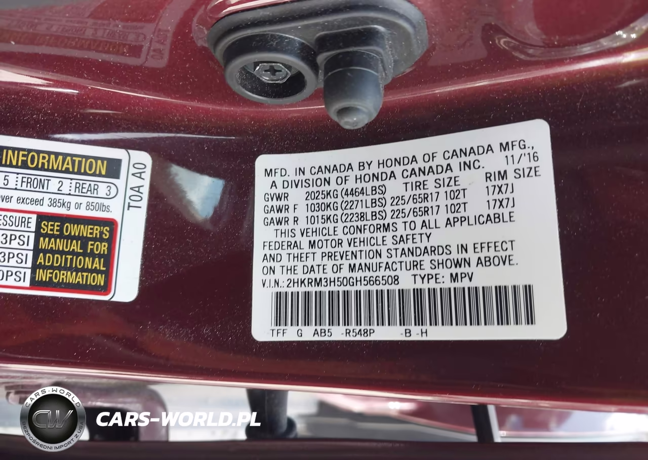 2016 Honda Cr-V Ex VIN:2HKRM3H50GH566508 - 9