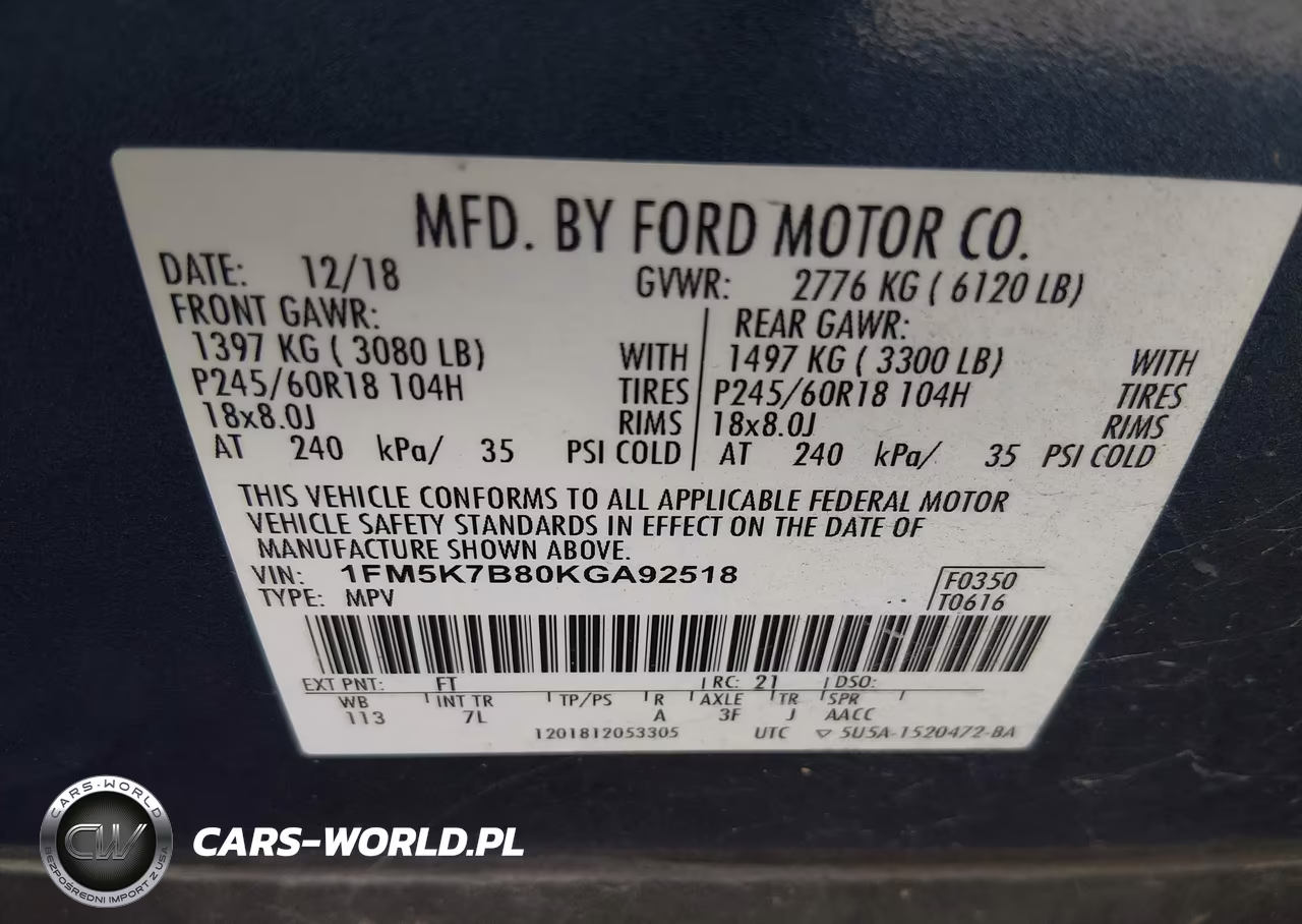 2019 Ford Explorer VIN:1FM5K7B80KGA92518 - 9