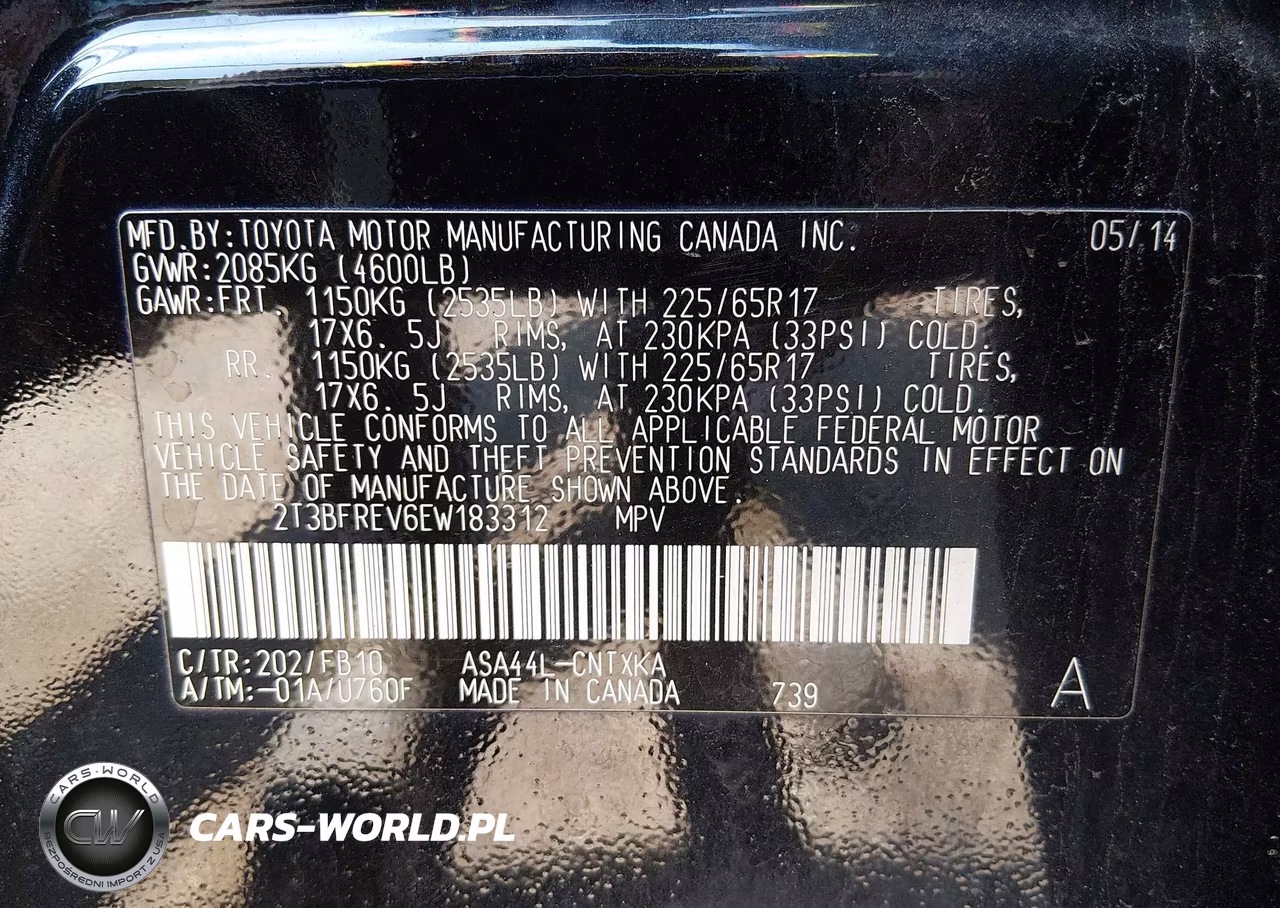 2014 Toyota Rav4 Le VIN:2T3BFREV6EW183312 - 9