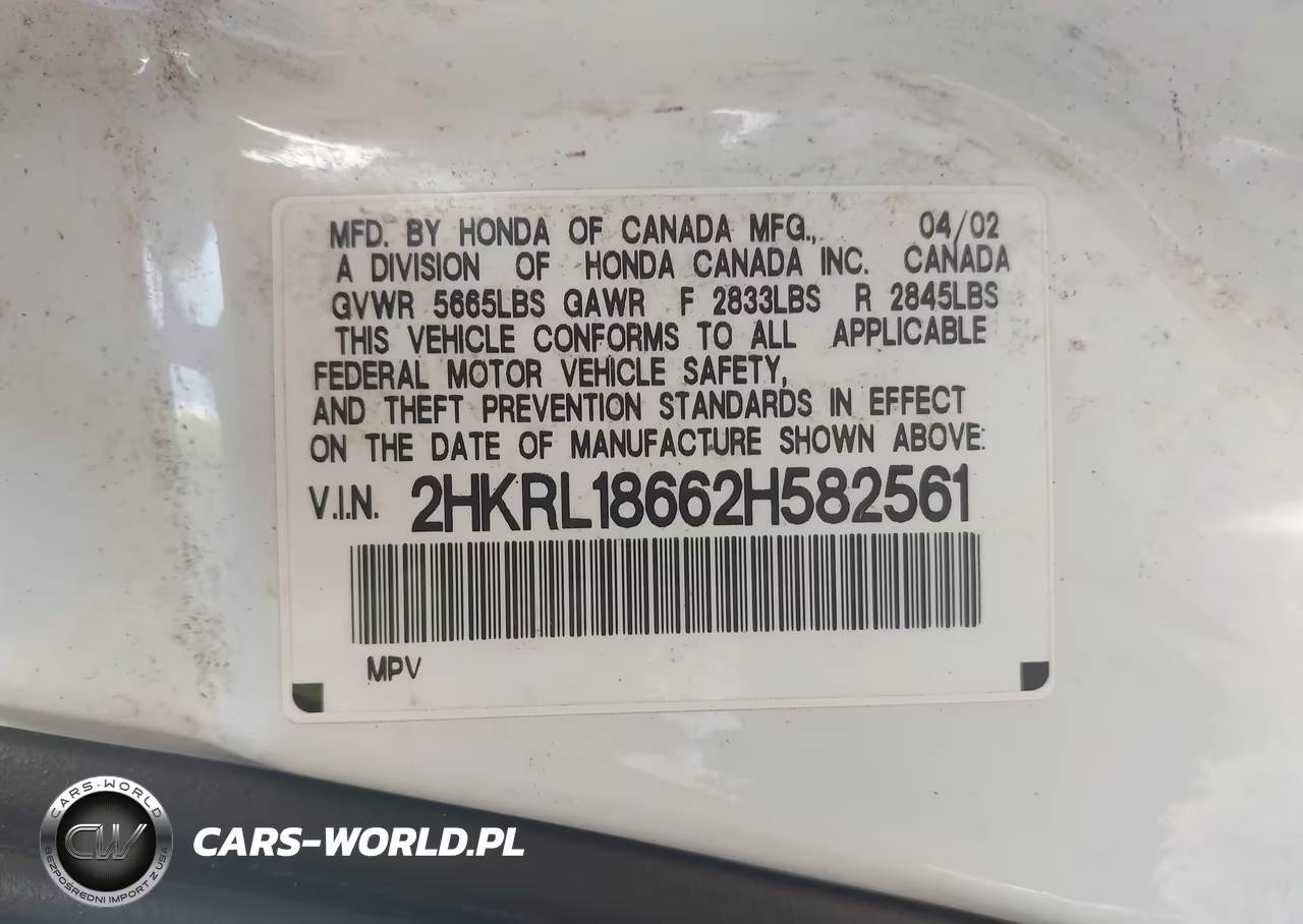 2002 Honda Odyssey Ex VIN:2HKRL18662H582561 - 9