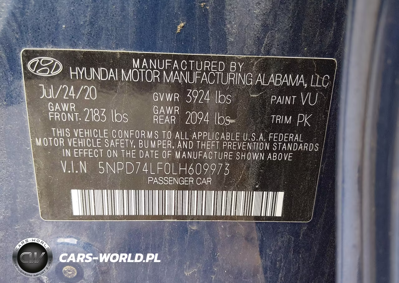 2020 Hyundai Elantra Se VIN:5NPD74LF0LH609973 - 9