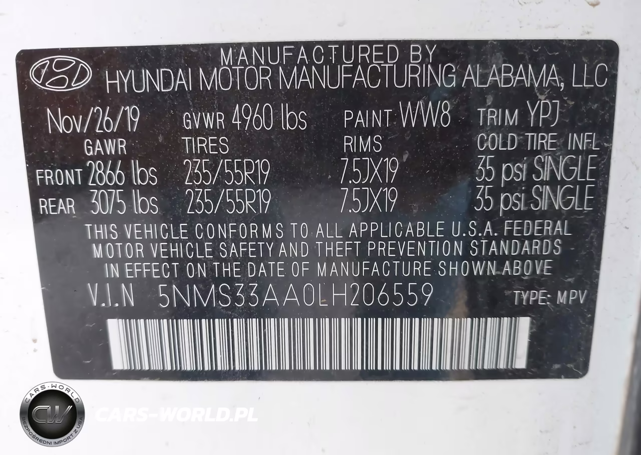 2020 Hyundai Santa Fe Sel 2.0T VIN:5NMS33AA0LH206559 - 9
