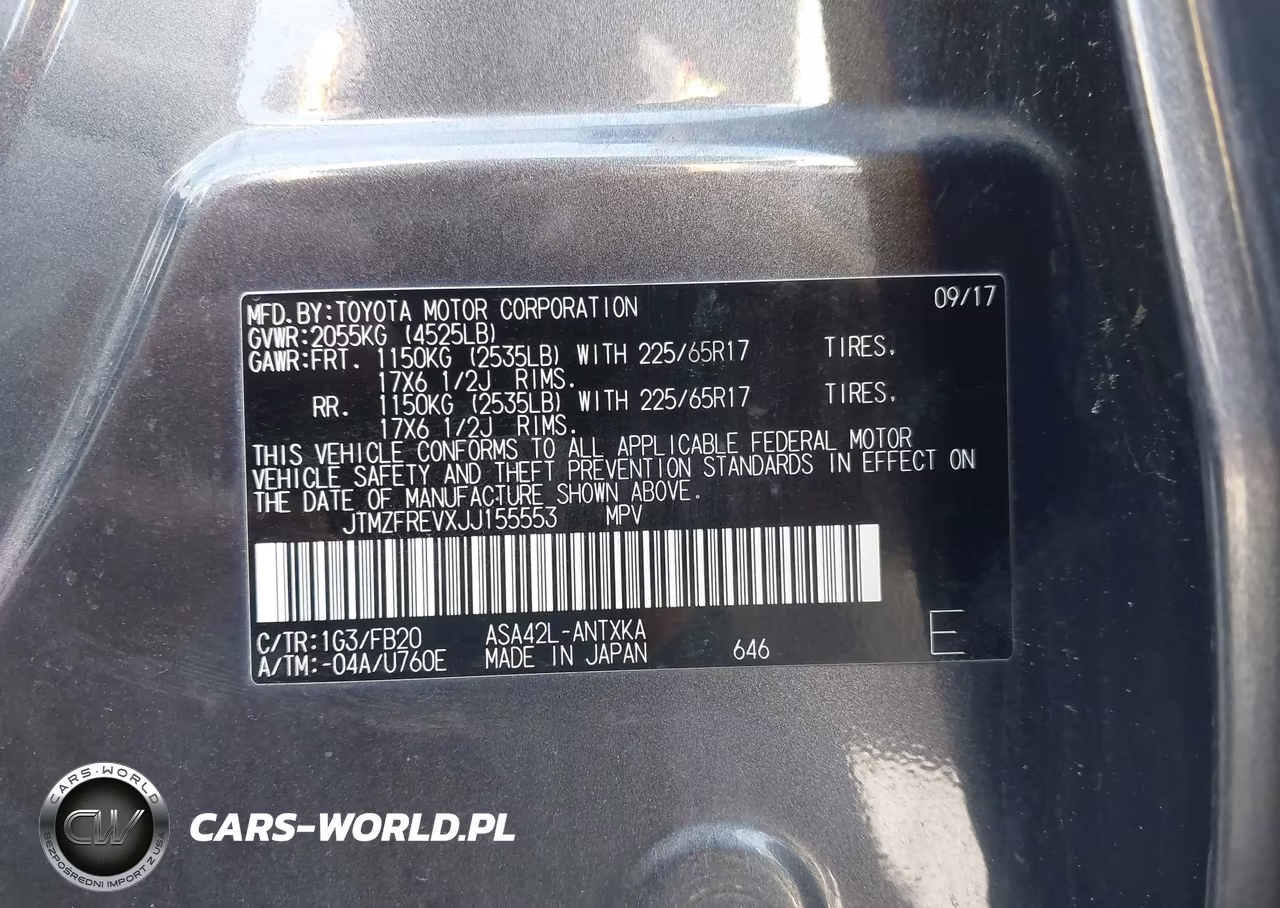 2018 Toyota Rav4 Le VIN:JTMZFREVXJJ155553 - 9