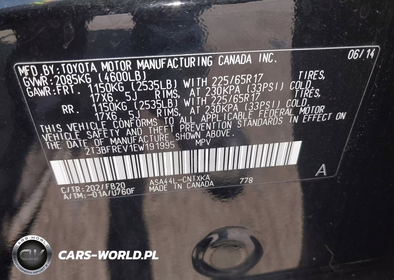 2014 Toyota Rav4 Le VIN:2T3BFREV1EW191995 - 9