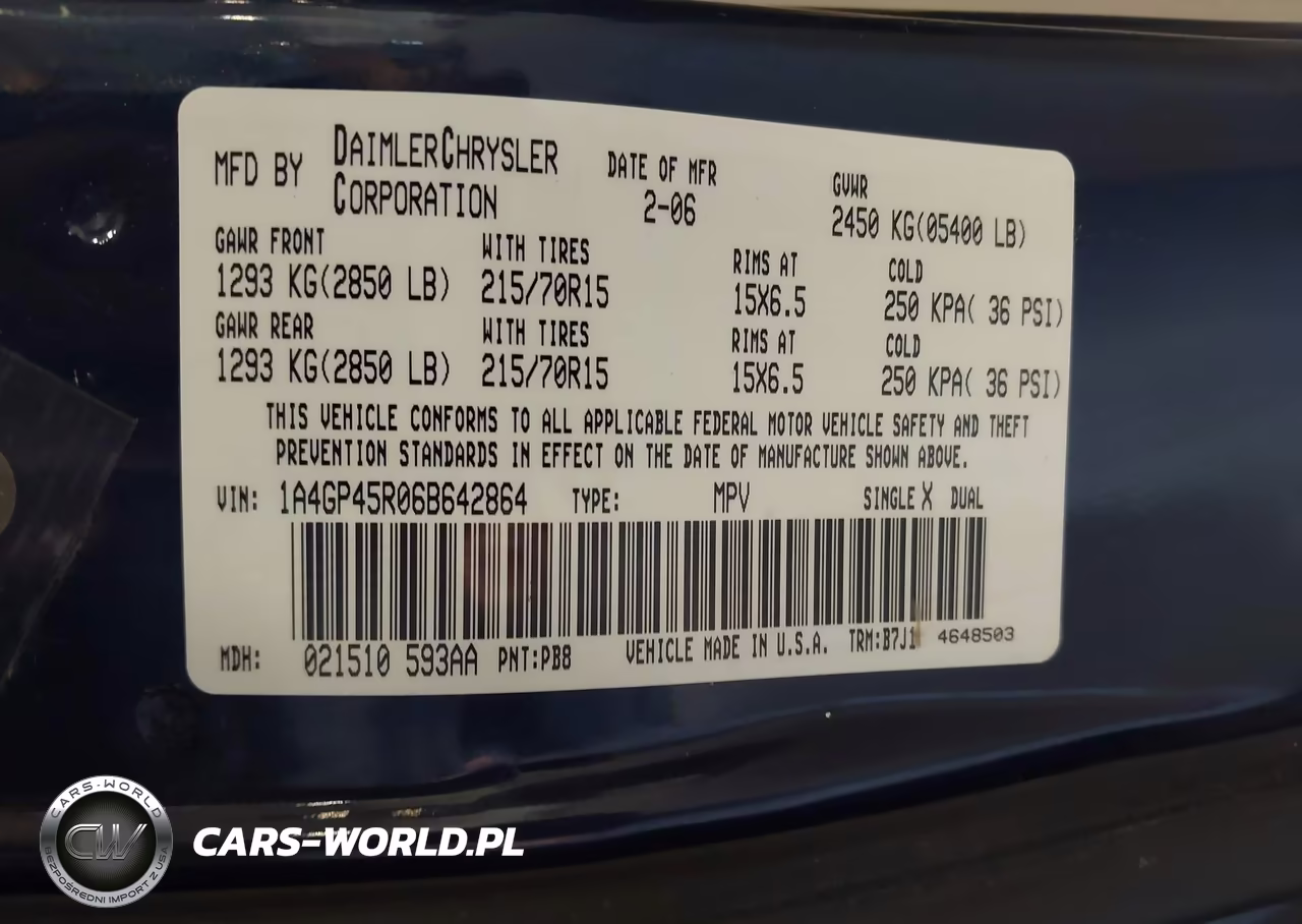 2006 Chrysler Town & Country VIN:1A4GP45R06B642864 - 9