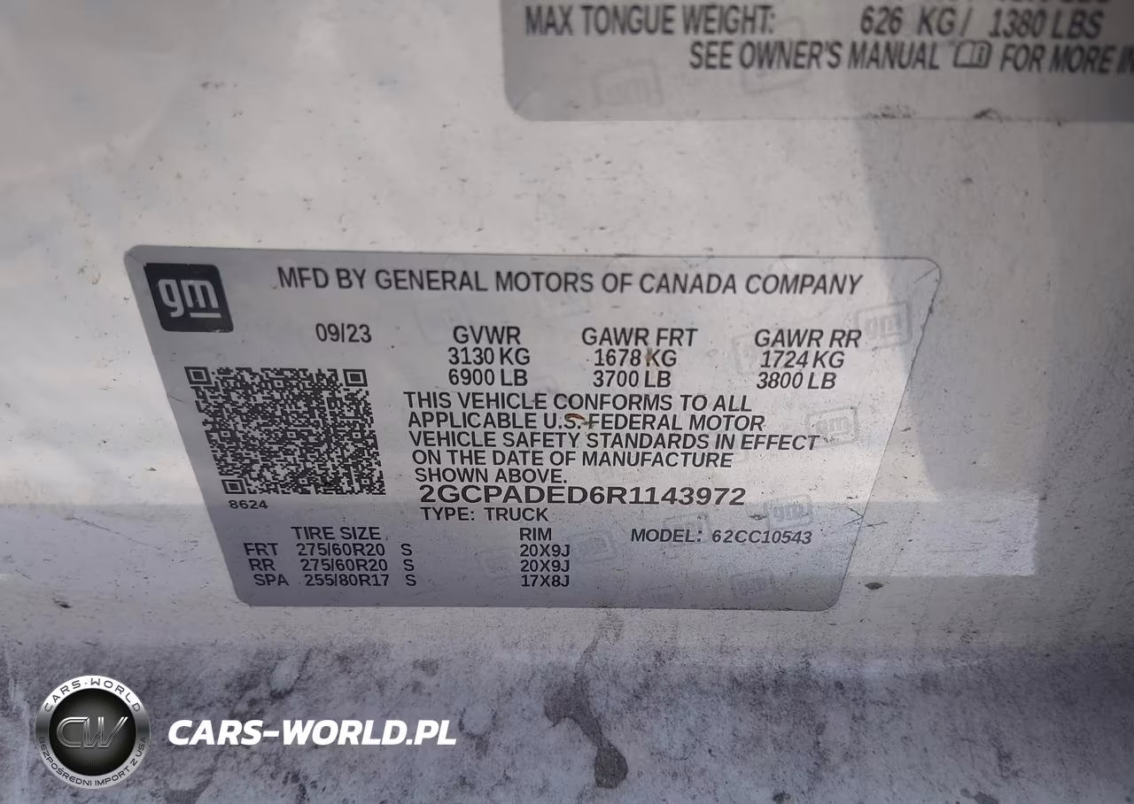 2024 Chevrolet Silverado 1500 2Wd Short Bed Rst VIN:2GCPADED6R1143972 - 9