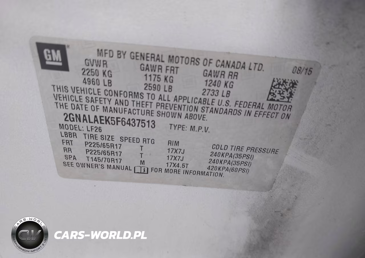 2015 Chevrolet Equinox Ls VIN:2GNALAEK5F6437513 - 9