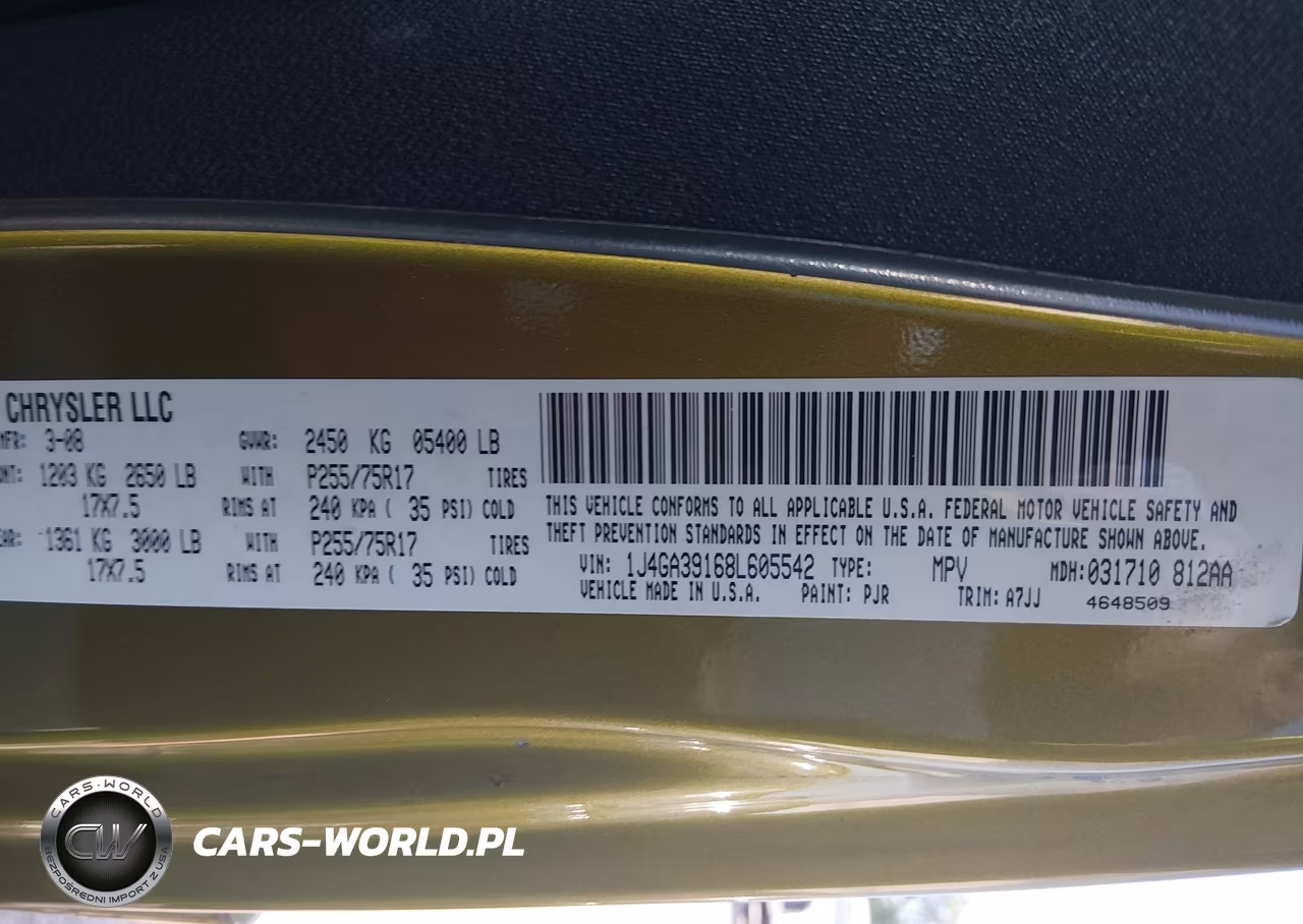 2008 Jeep Wrangler Unlimited X VIN:1J4GA39168L605542 - 9