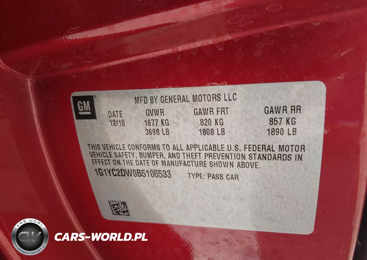 2011 Chevrolet Corvette VIN:1G1YC2DW0B5106533 - 9