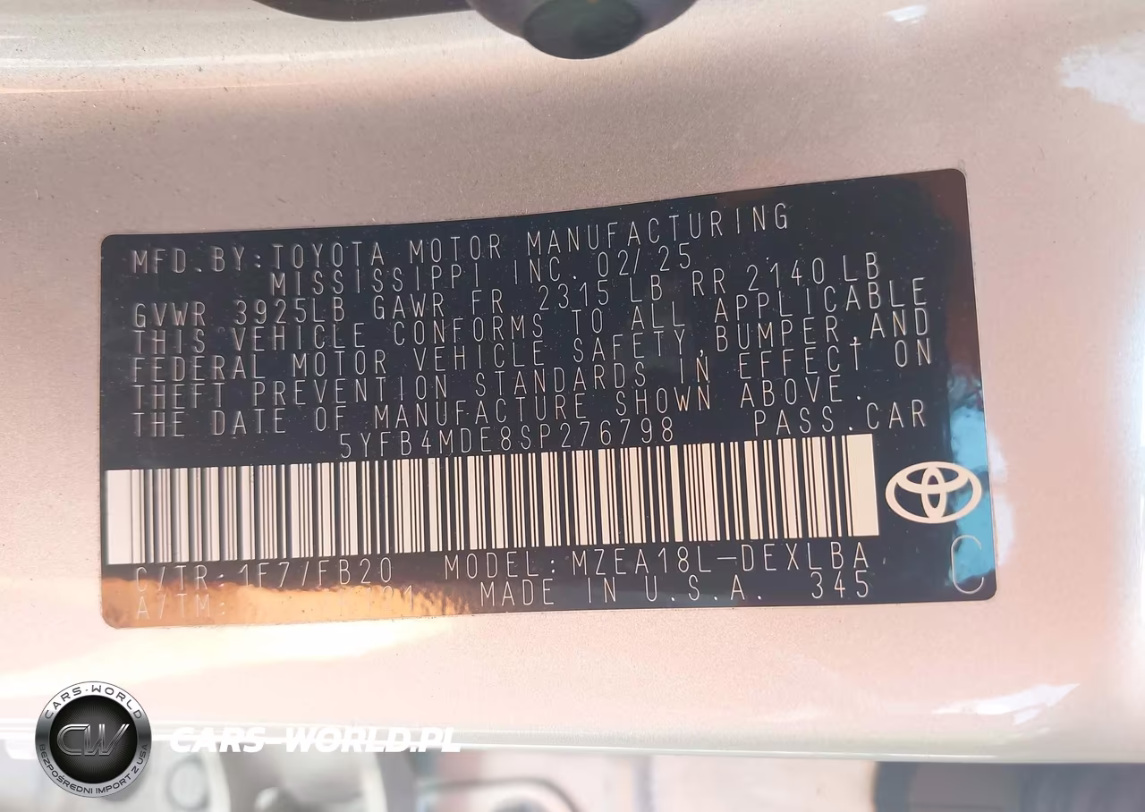 2025 Toyota Corolla Le VIN:5YFB4MDE8SP276798 - 9